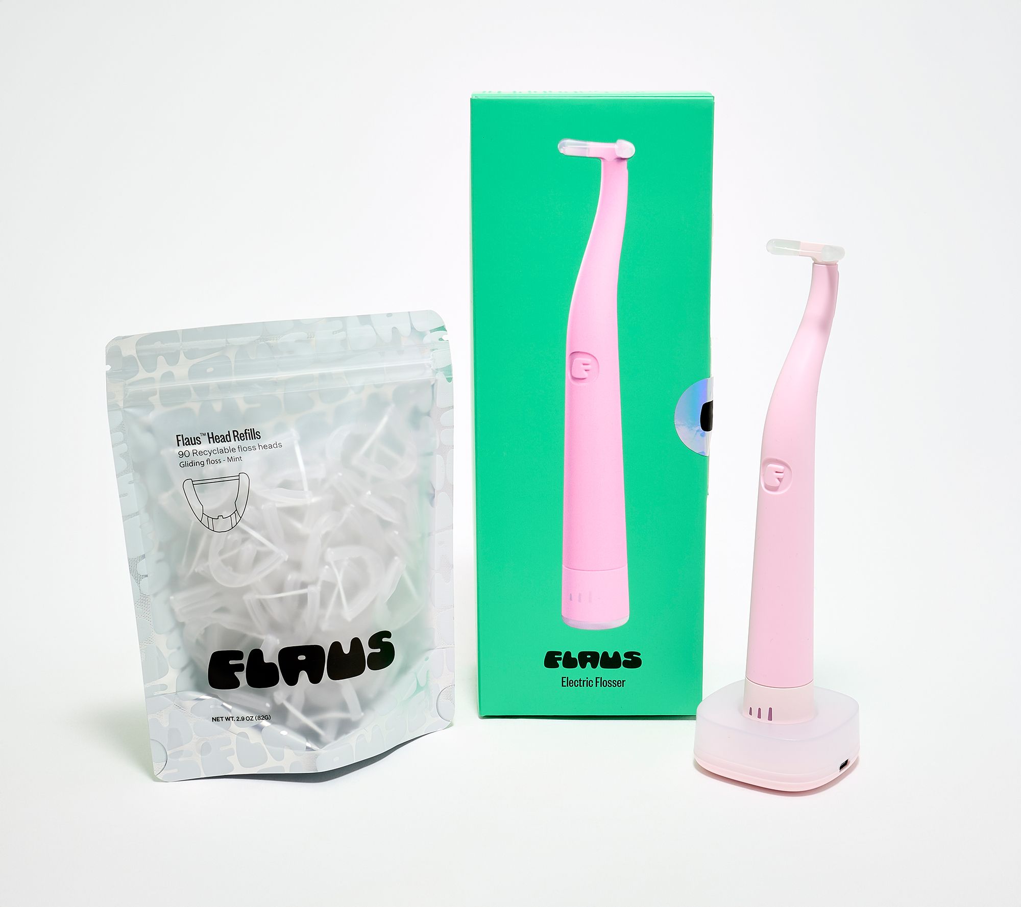 Flaus Electric Flosser with 135 Mint Floss Refills