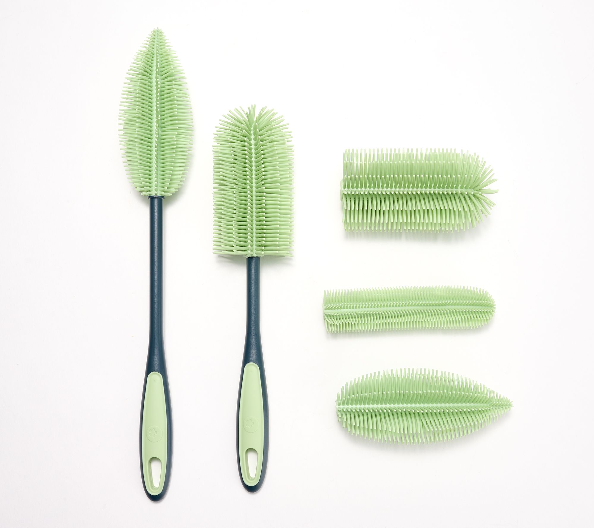 "As Is" Kochblume 7-Pc Handle and Brush Heads Cleaning Set