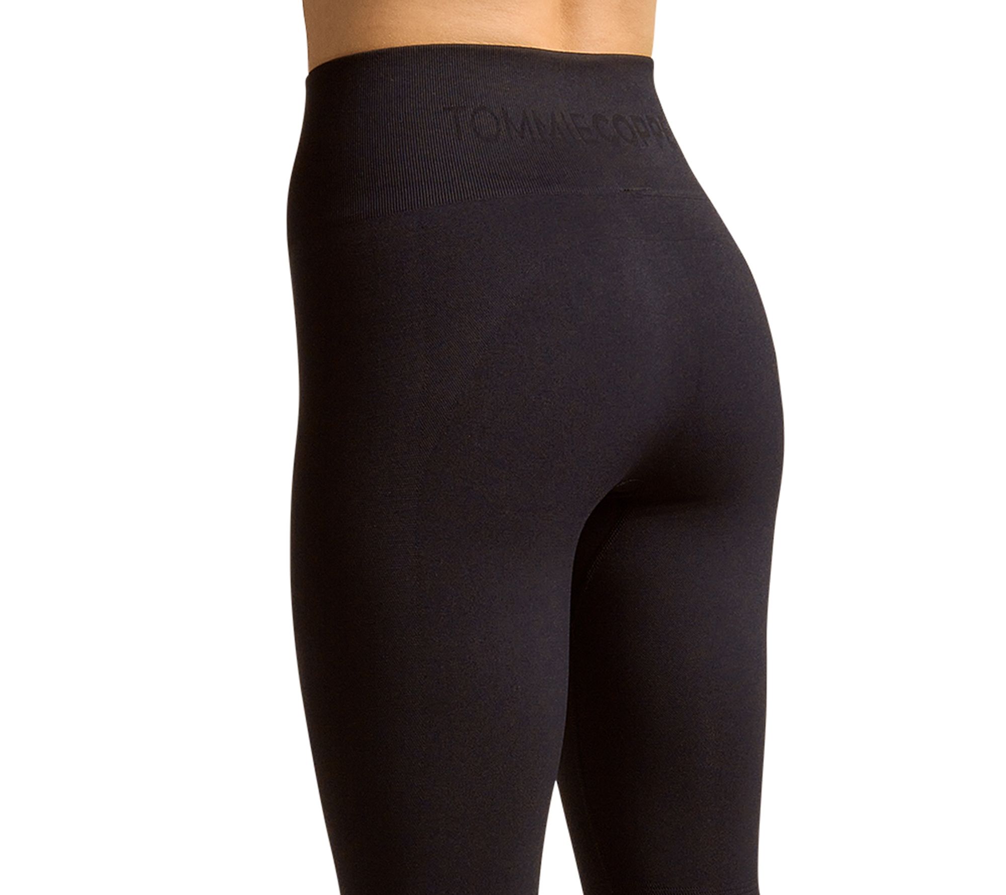 Women's black opaque stretch cotton leggings Body Touch Easy