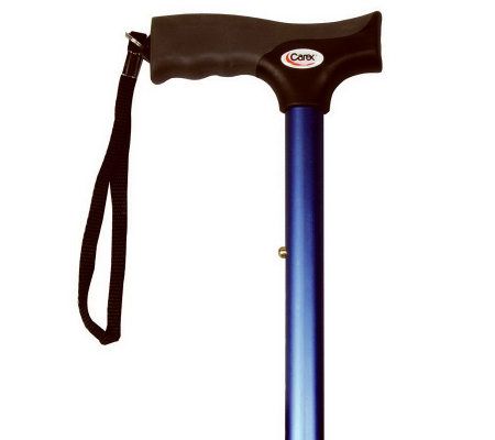 Carex Soft Grip Folding Elegant Cane w/Floor Tip