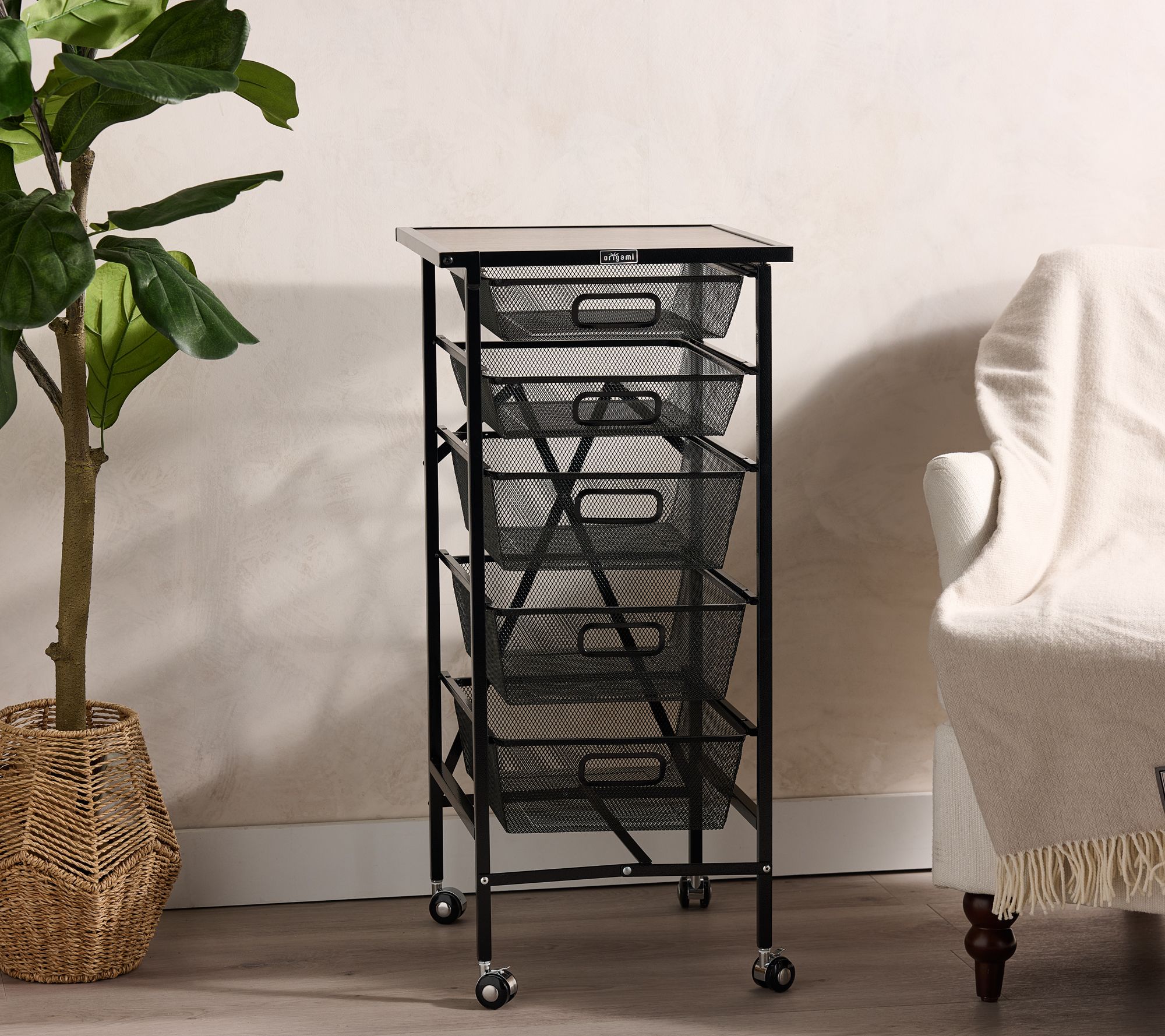 "As Is" Pop-It 5-Drawer Storage Cart on Wheels