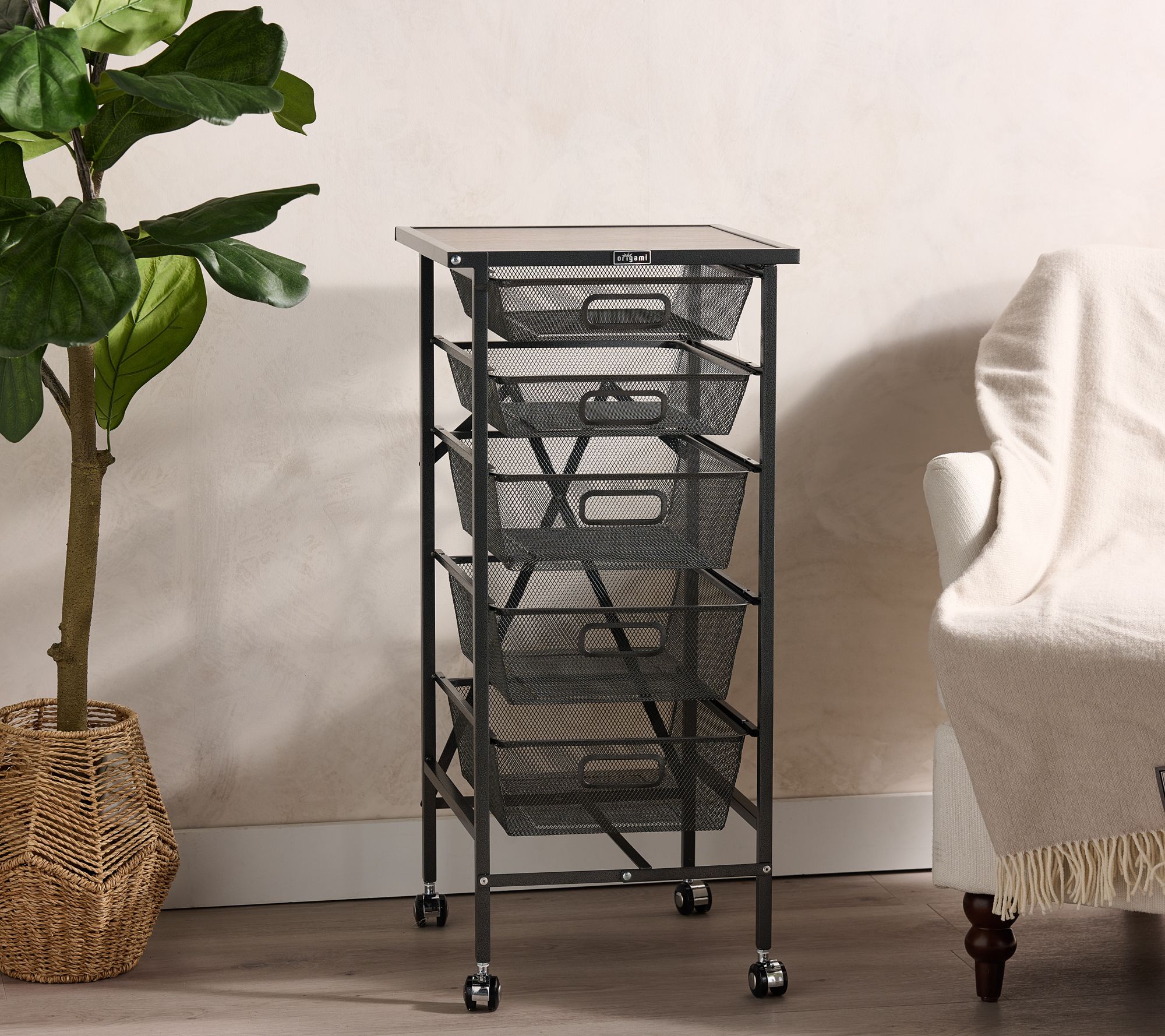 "As Is" Pop-It 5-Drawer Storage Cart on Wheels
