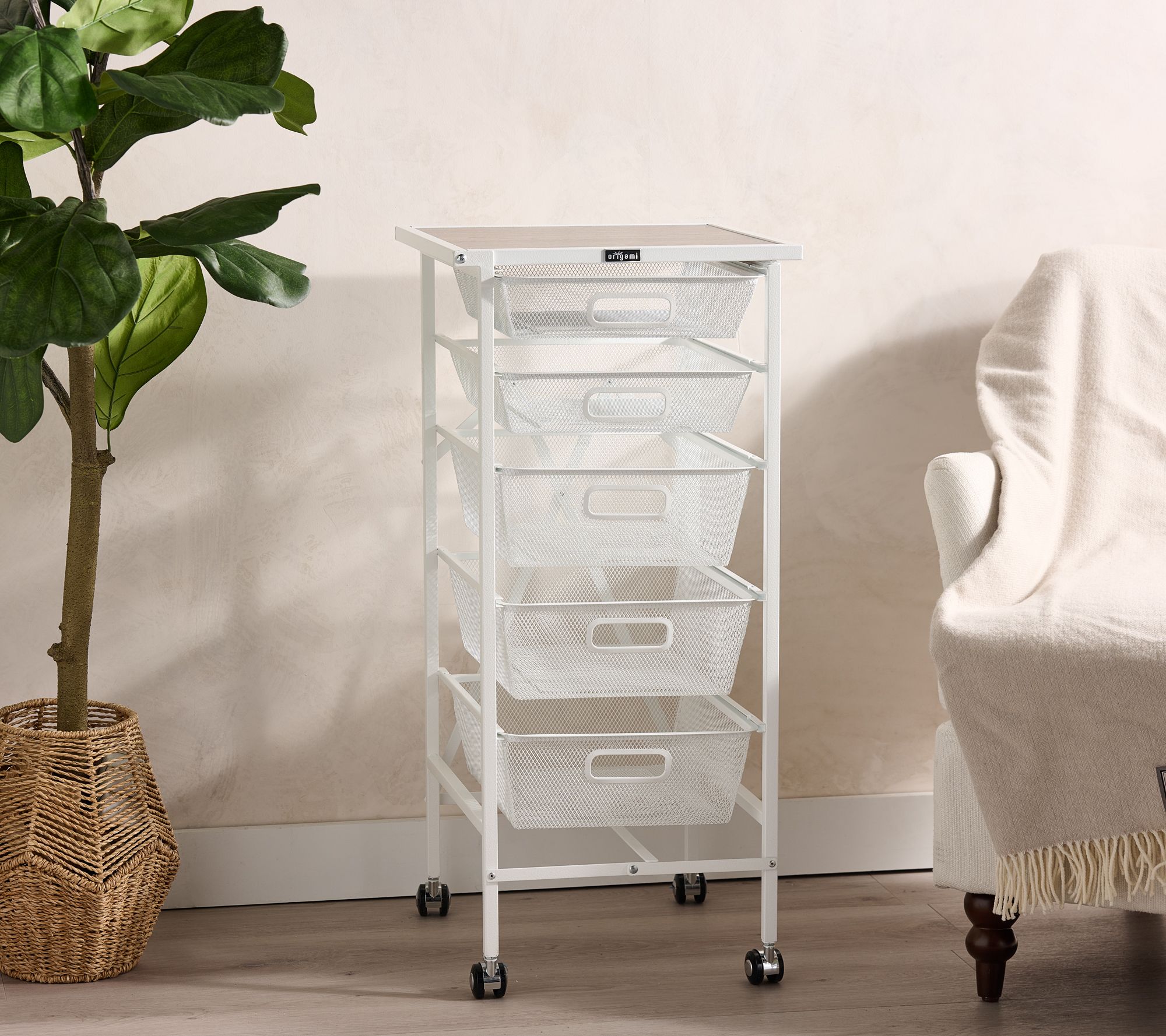 "As Is" Pop-It 5-Drawer Storage Cart on Wheels