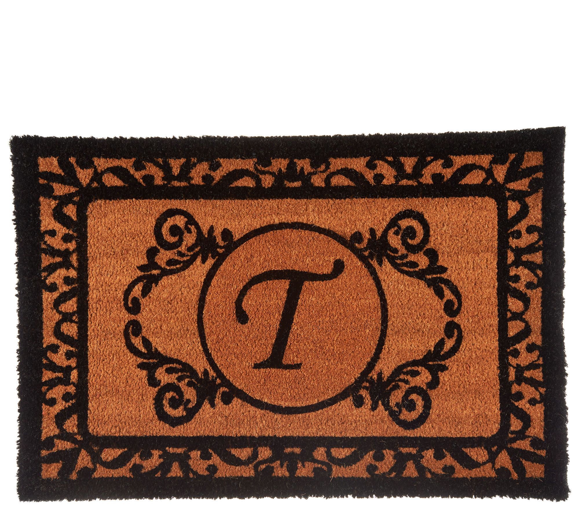 2 X 3 Outdoor Monogram Initial Coir Doormat Qvc Com