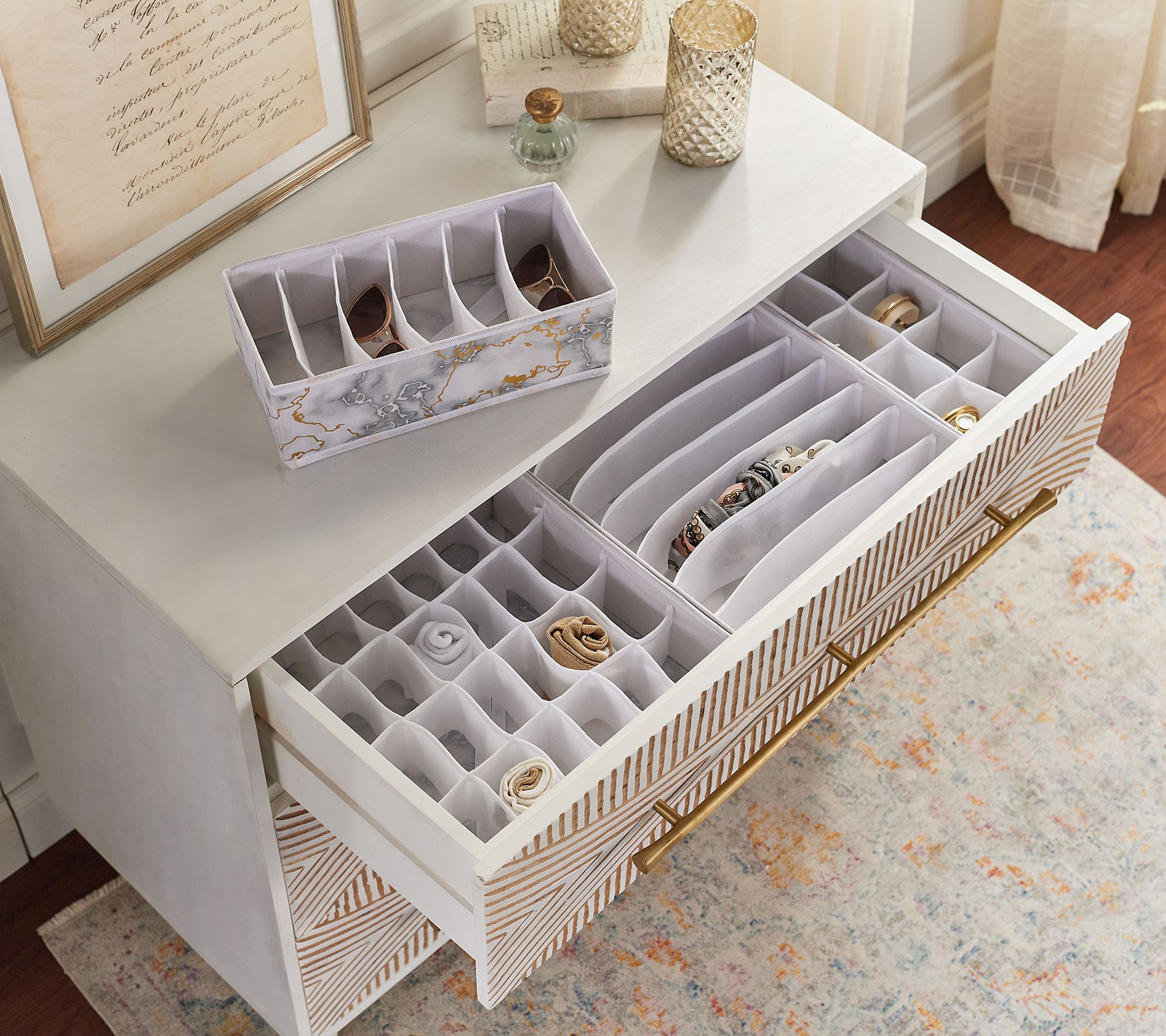 Periea 'Joan' Drawer Organiser – 16 Compartments – Foldable Drawer