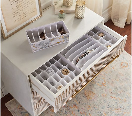 Periea Set of 4 Luxury Multi-Purpose Drawer Organizers