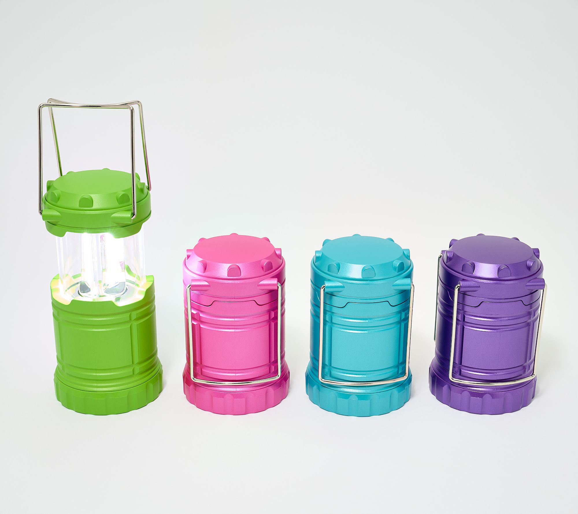  SecureBrite Set of 4 Mini Pop Up LED Lanterns with Hook