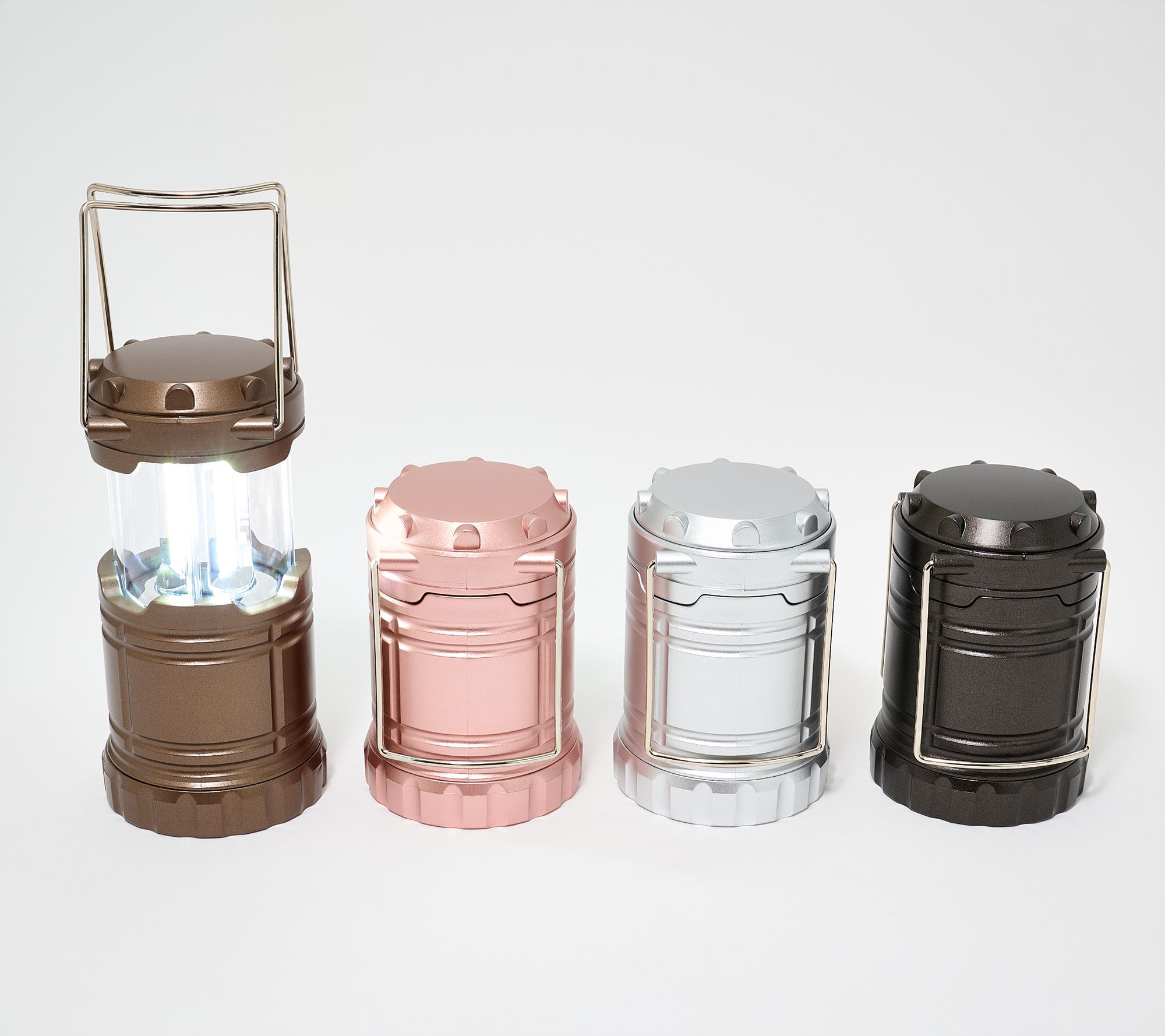 SecureBrite Set of 4 Mini Pop Up LED Lanterns with Hook