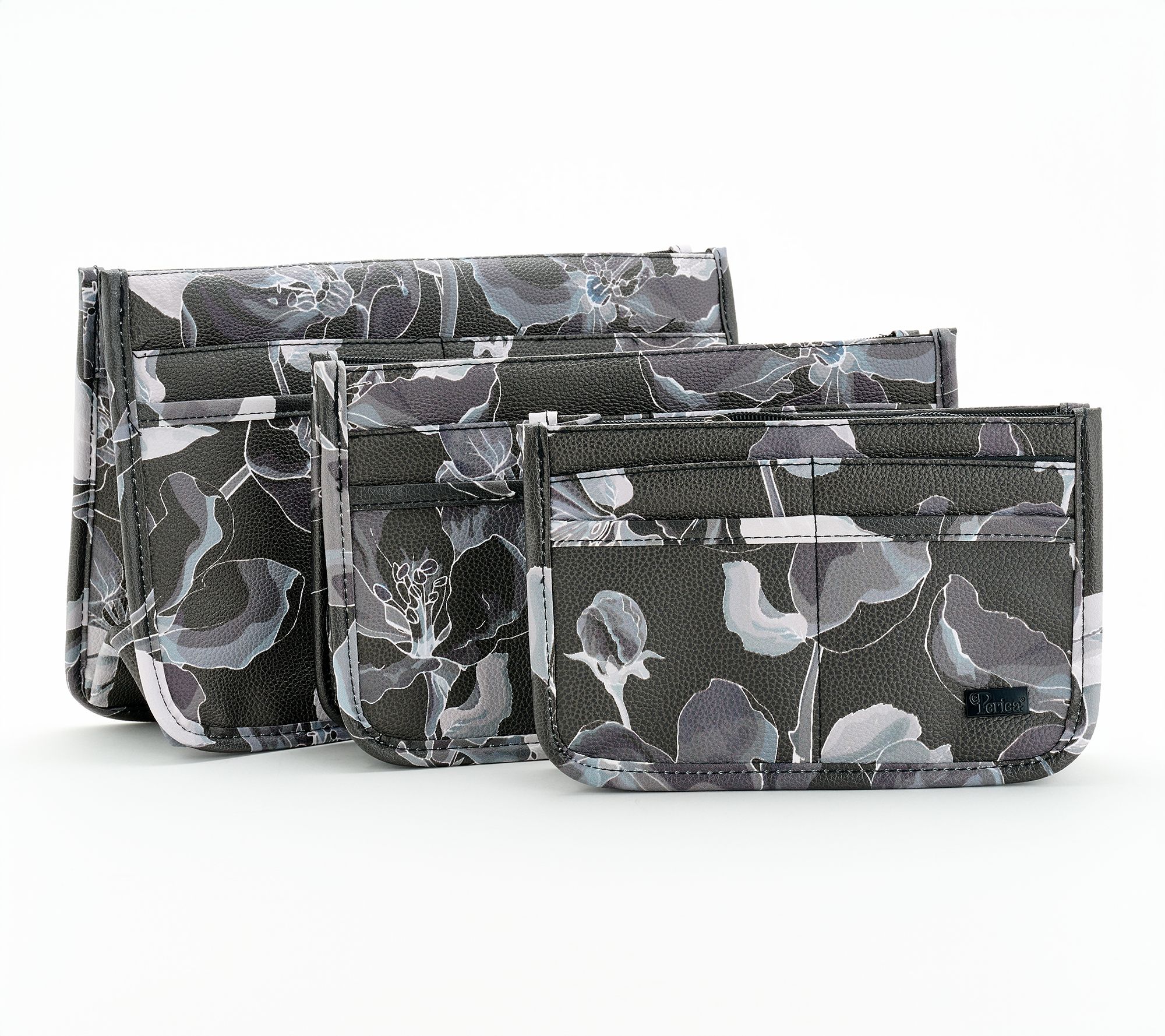 Periea Set of 3 Faux Leather Purse Organizers