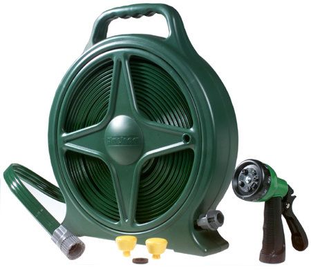 Magna Hose 75' Flat Hose with DeluxeReel and Multi-Jet Nozzle — QVC.com