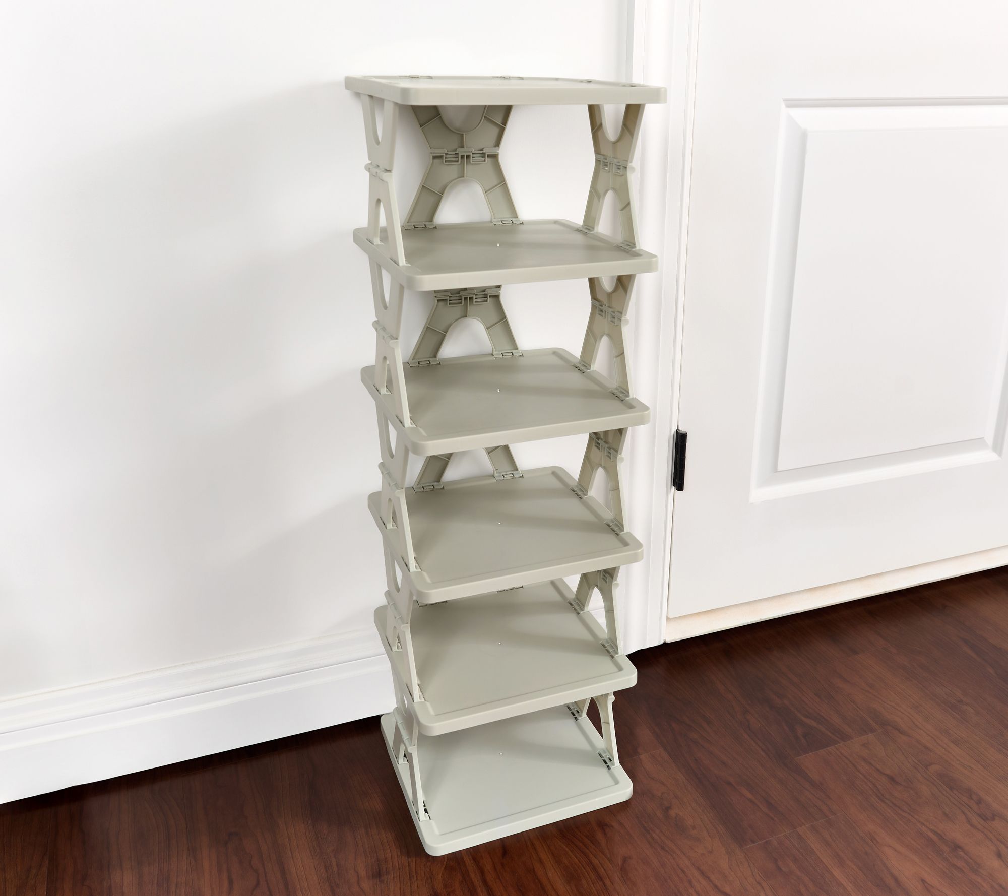 3-Tier Multi-Use Stackable Shoe Rack, Grey, Sold by at Home