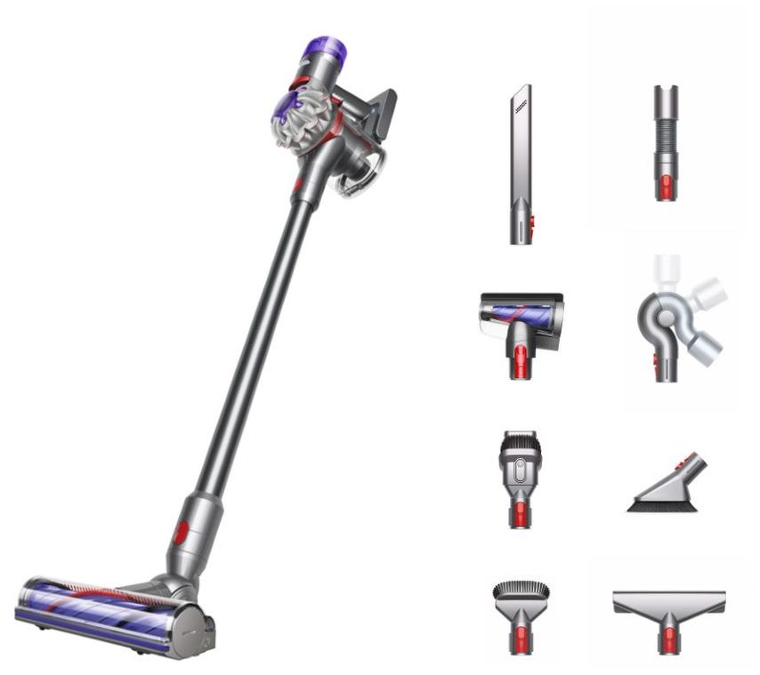 ShWk 11/3 Dyson V8 Extra De-Tangle Cordless Vacuum with 8 Tools