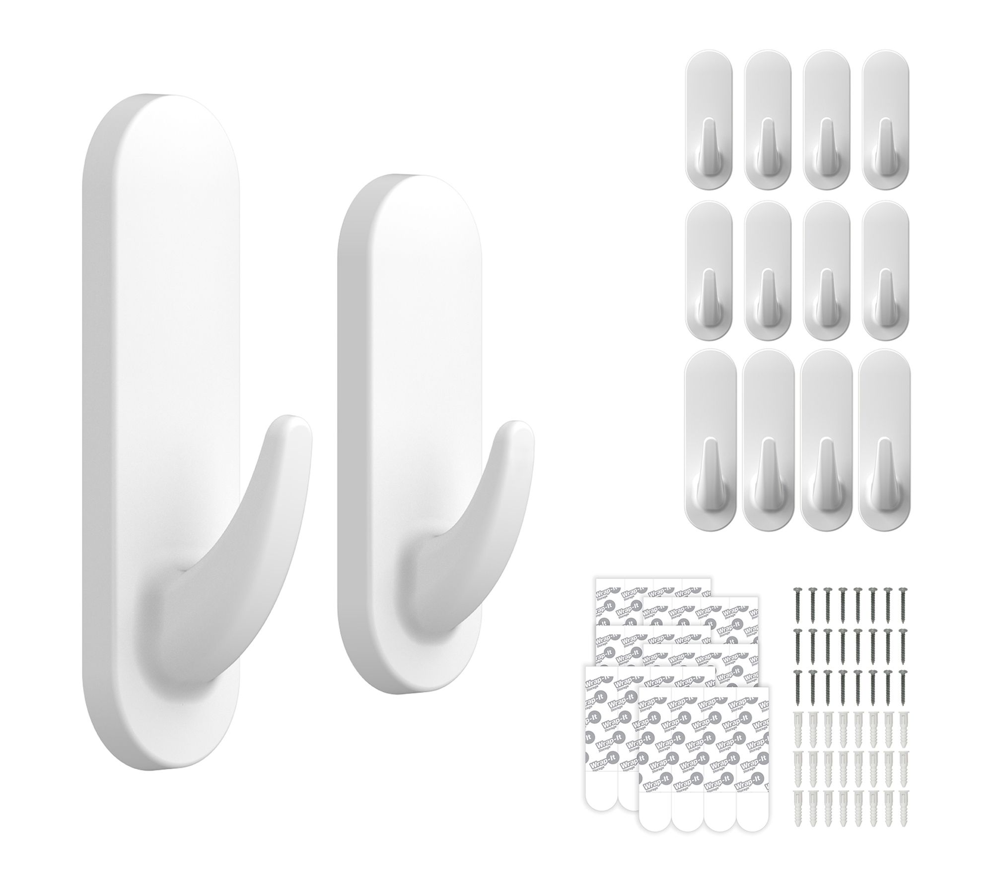 Wrap-It 12-Piece Decorative Ultra-Strong Handy Hooks