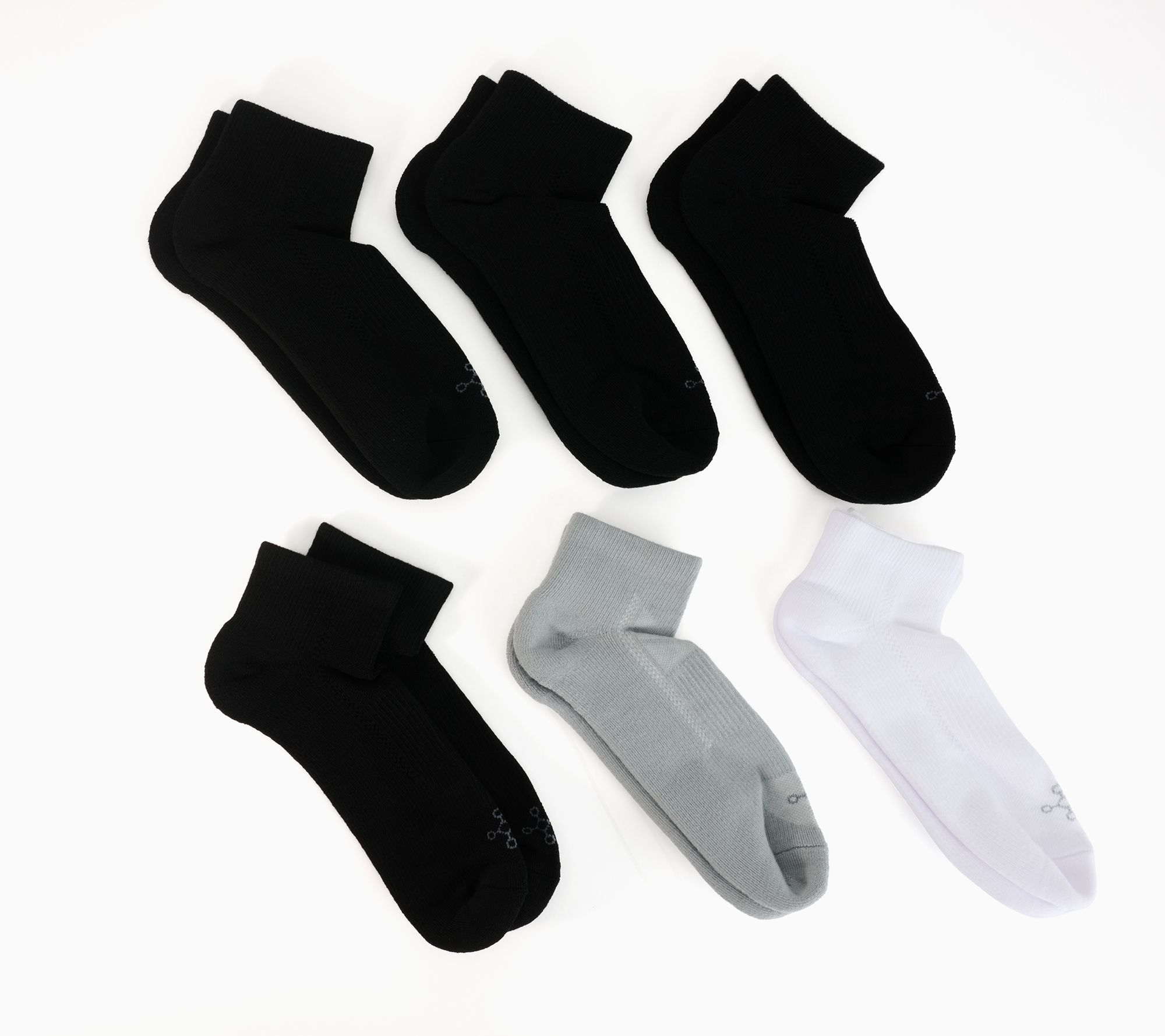  Tommie Copper Set of 6 Ultralite Microfiber Ankle Socks