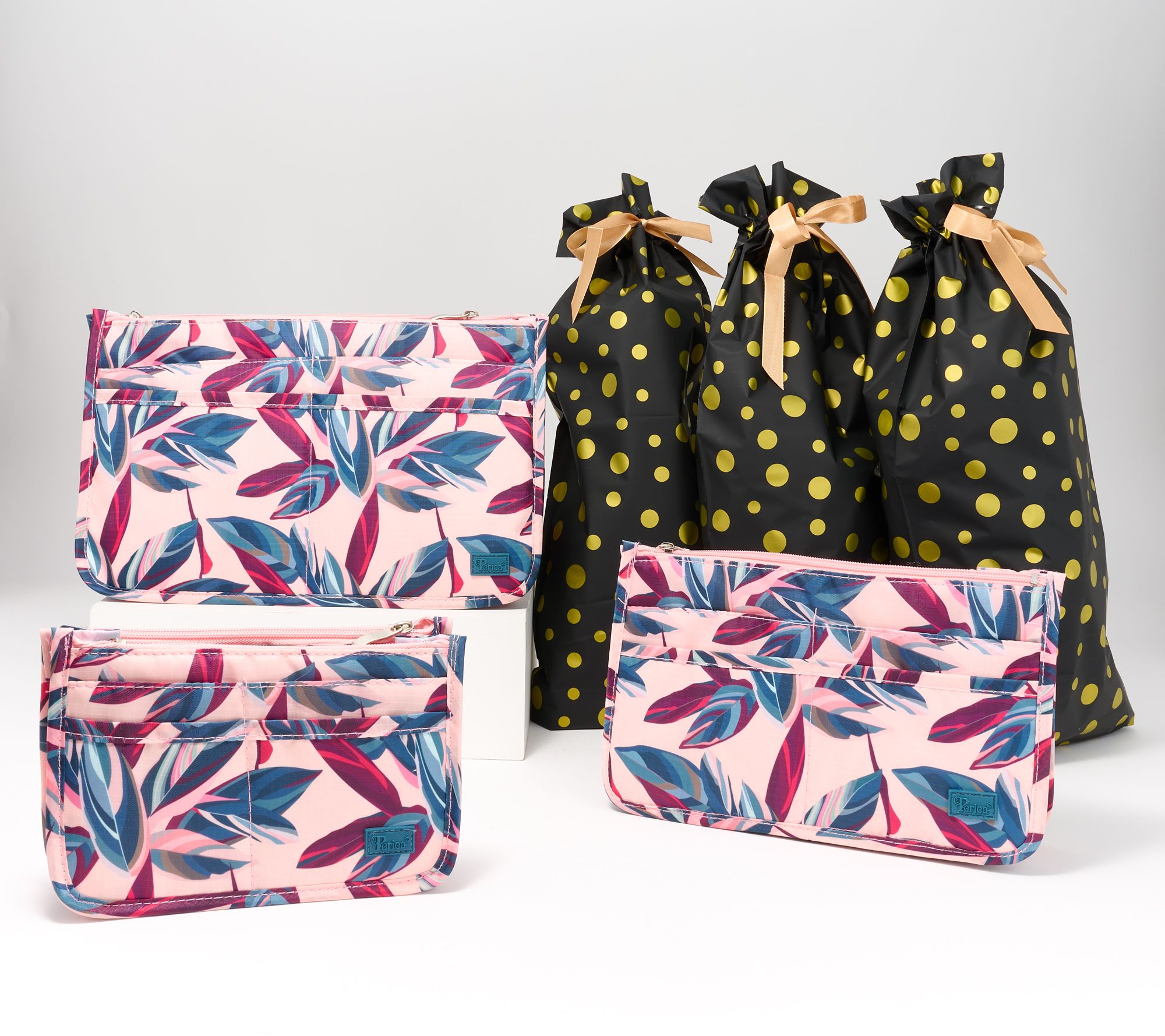 "As Is" Periea Set of 3 Purse Organizers with Gift Bags