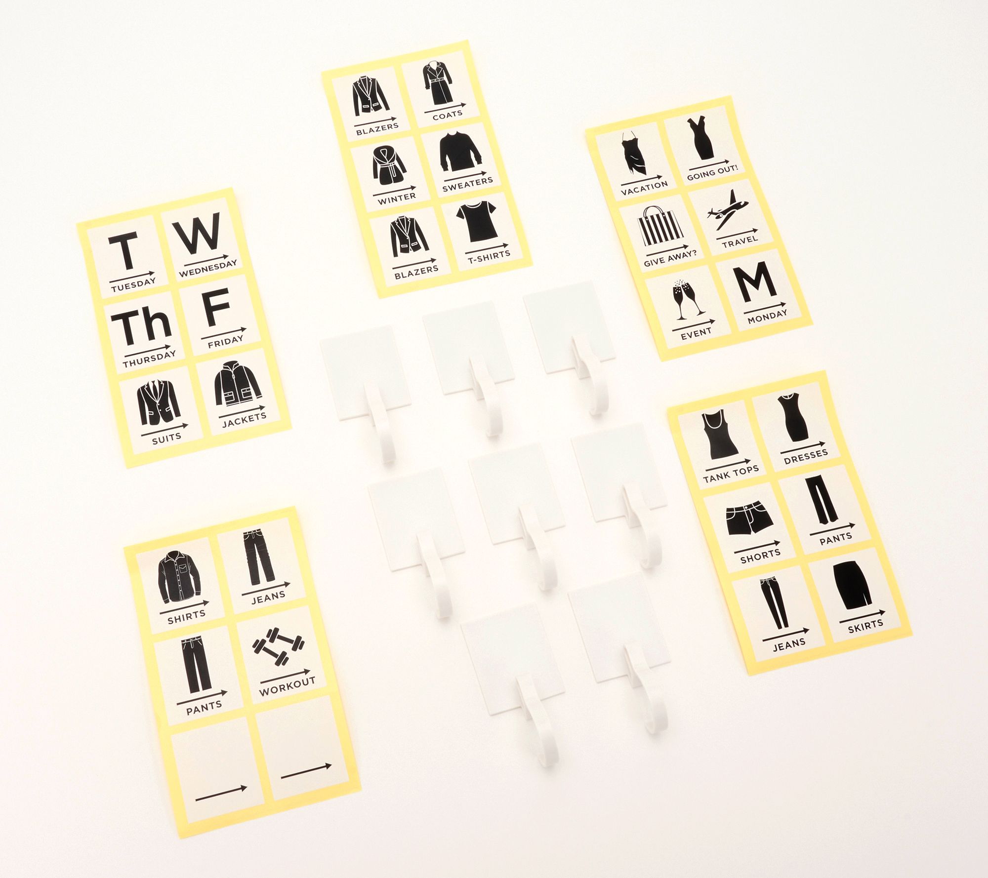 Closet Style Files 38-Piece Hook and Label Set