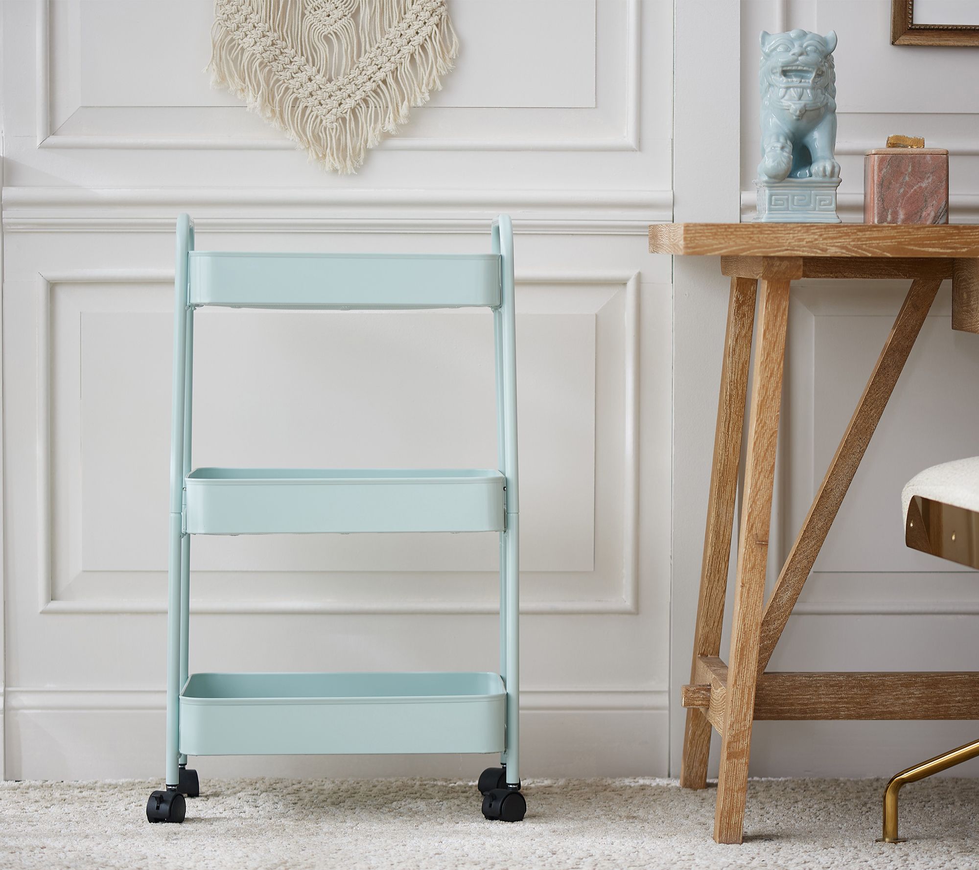 "As Is" Tidy & Co. Quick Assemble 3Tier MultiPurpose Rolling Cart