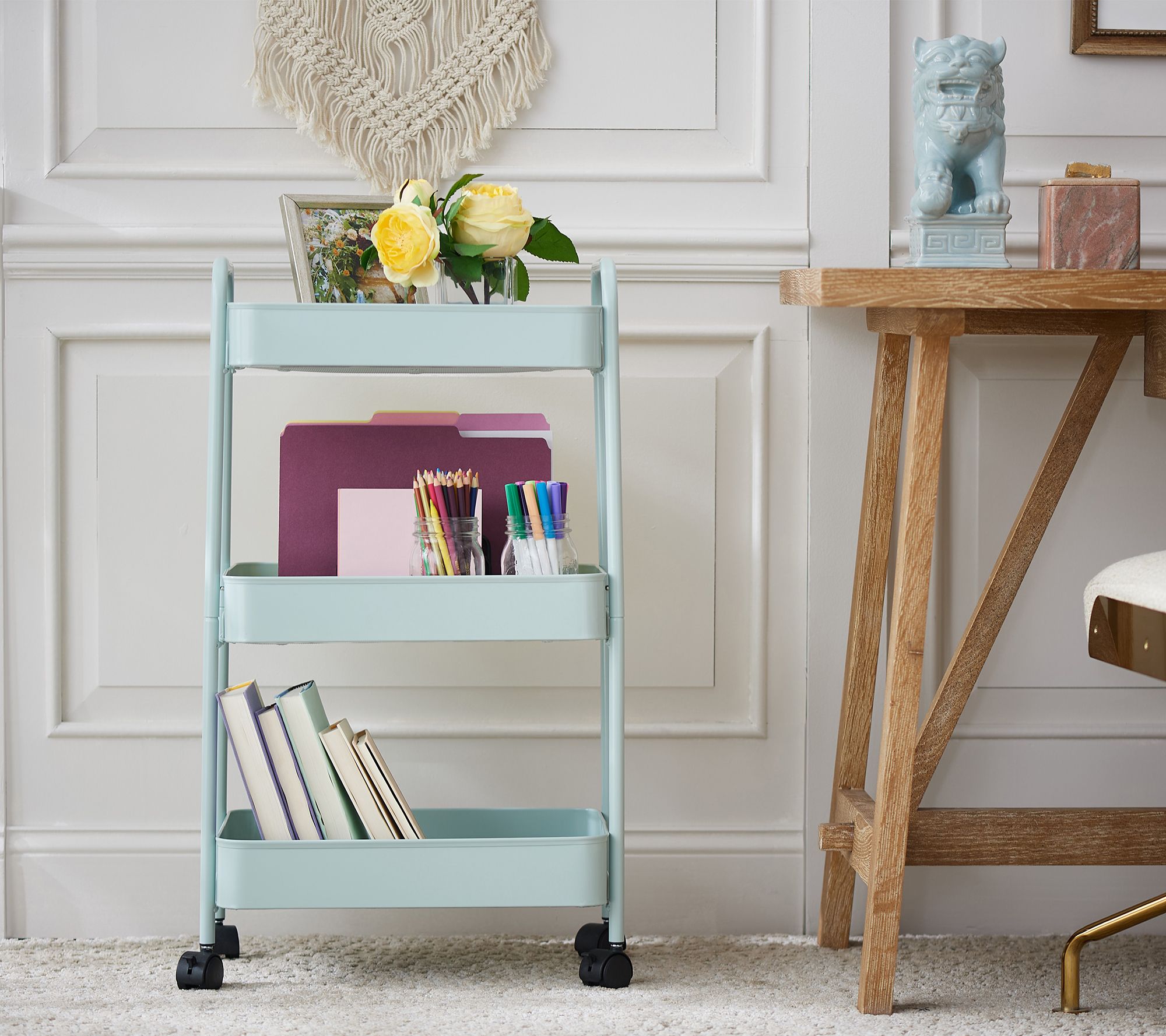 "As Is" Tidy & Co. Quick Assemble 3Tier MultiPurpose Rolling Cart