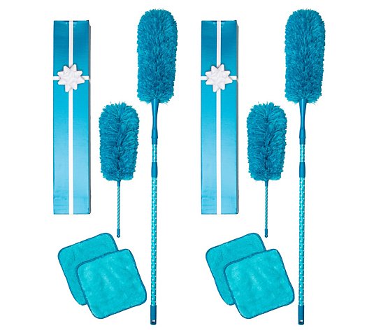 Set of (2) 5-Pc Microfiber Duster Sets with Gift Boxes by Campanelli