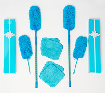 Set of (2) 5-Pc Microfiber Duster Sets with Gift Boxes by Campanelli - V35883