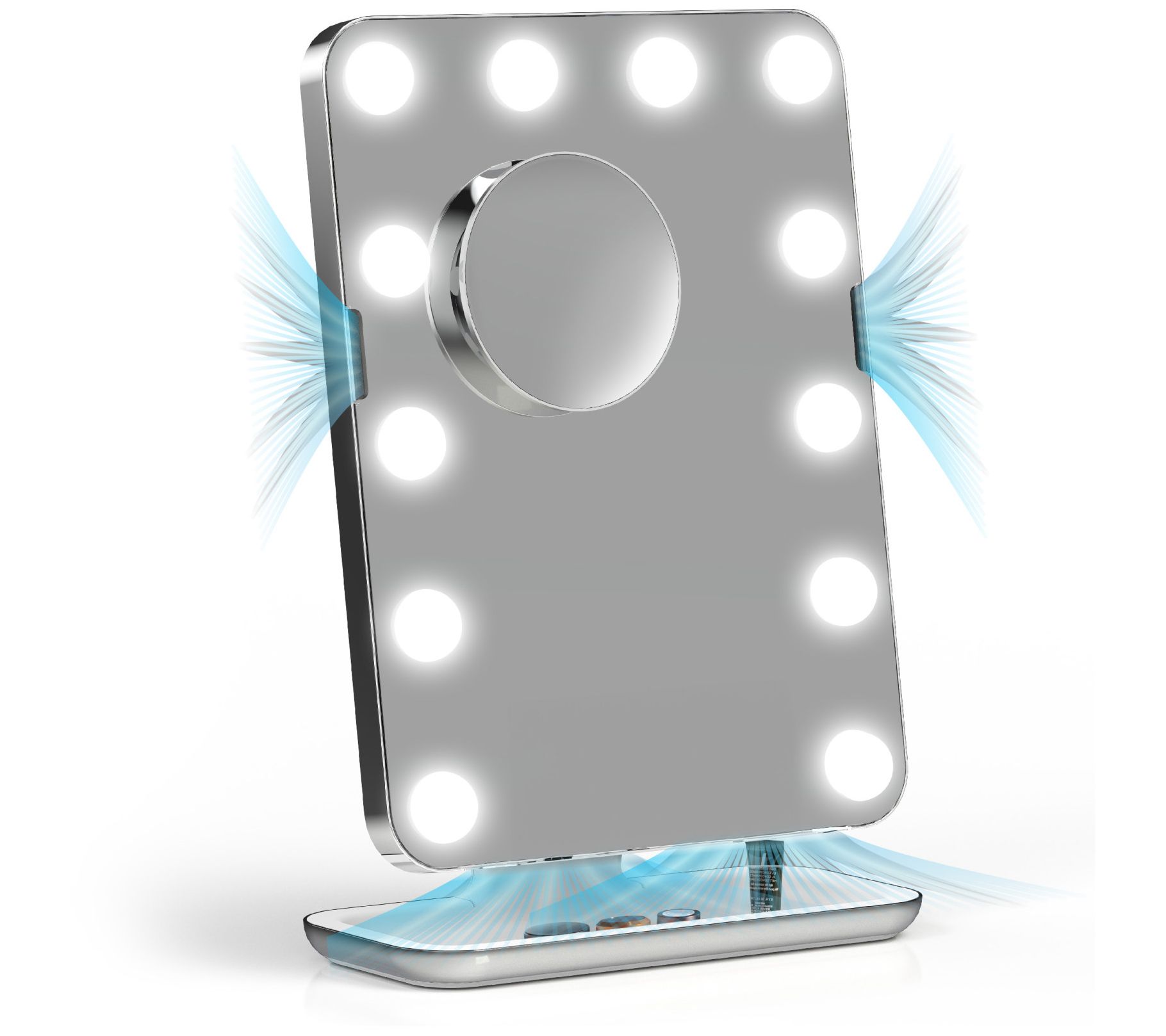 As Is SharperImage SpaStudio Hollywood Vanity Mirror w/Fans