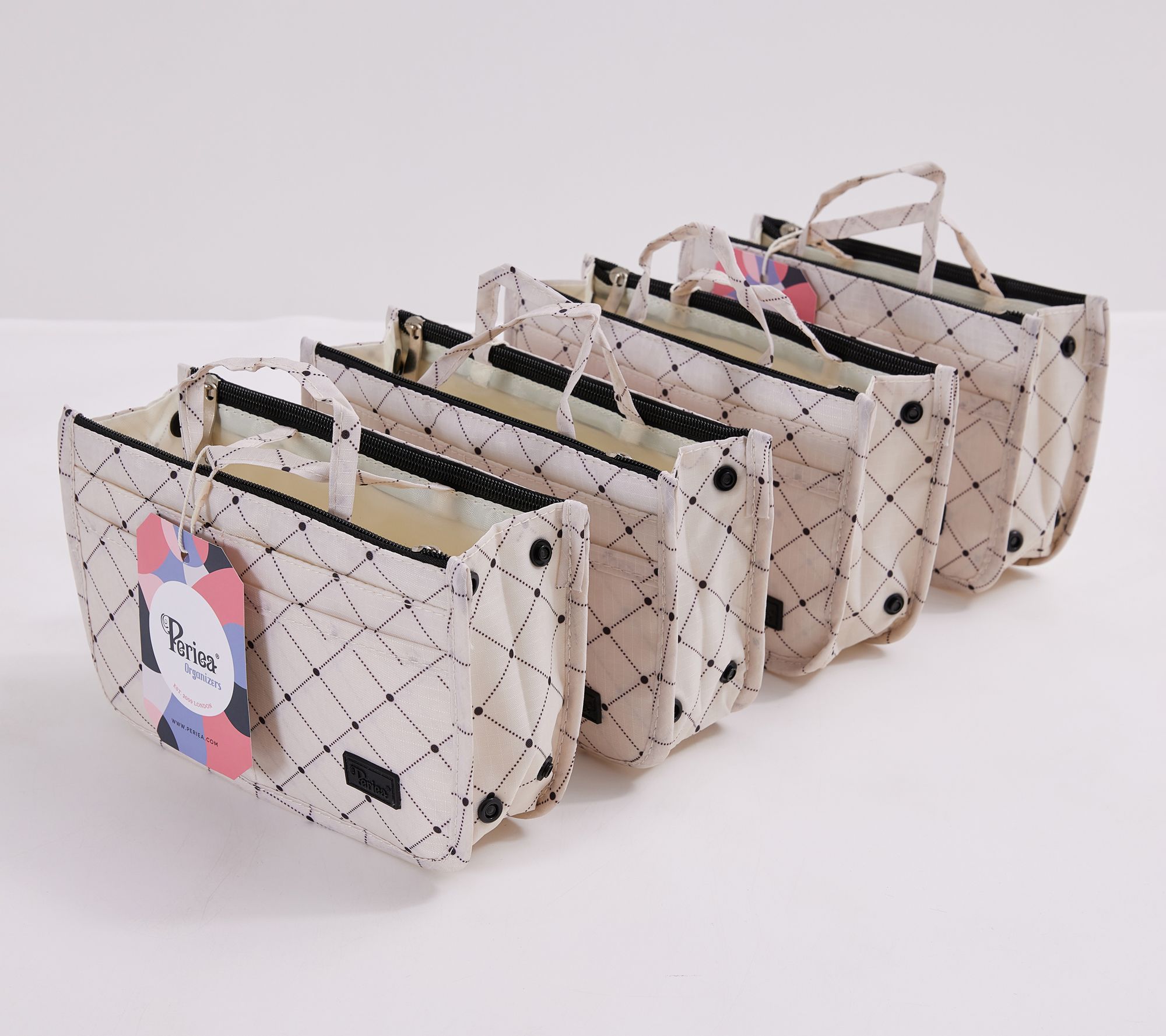 Periea Set of 4 Small Purse Organizers with Gift Bags