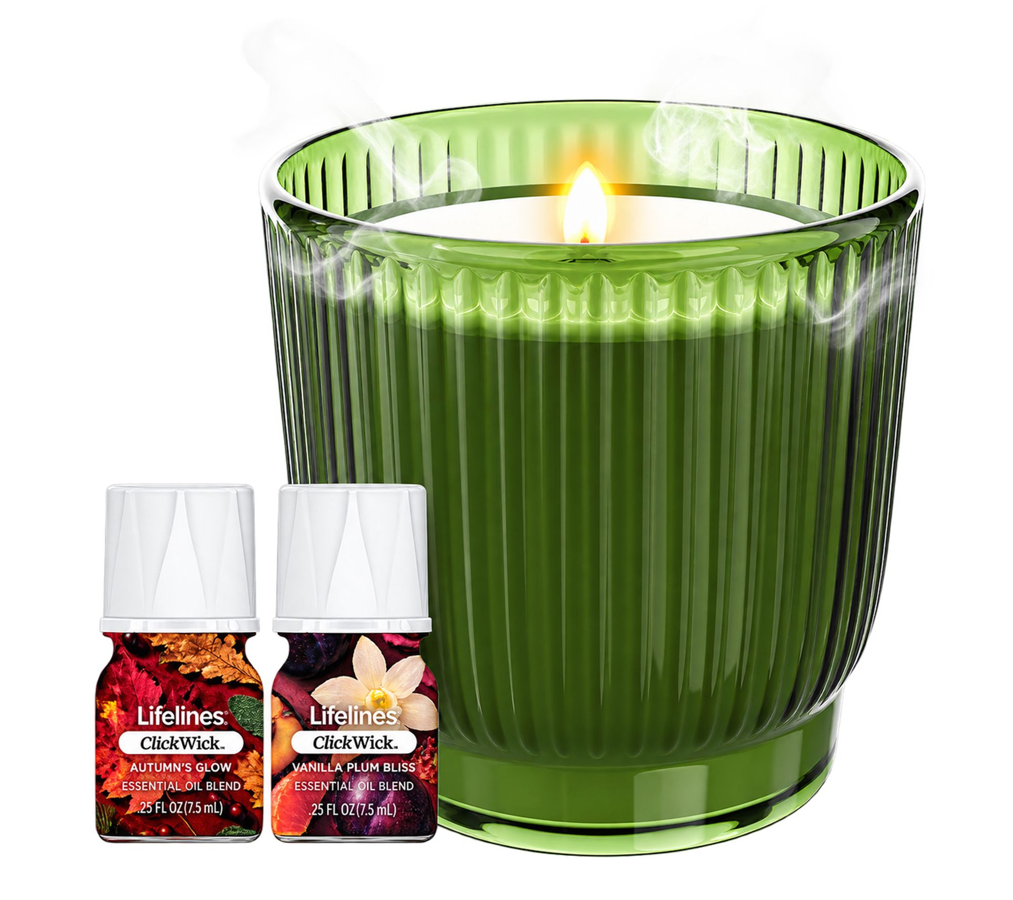 Lifelines Flameless Candle Diffuser w/ 2 Seasonal ClickWicks