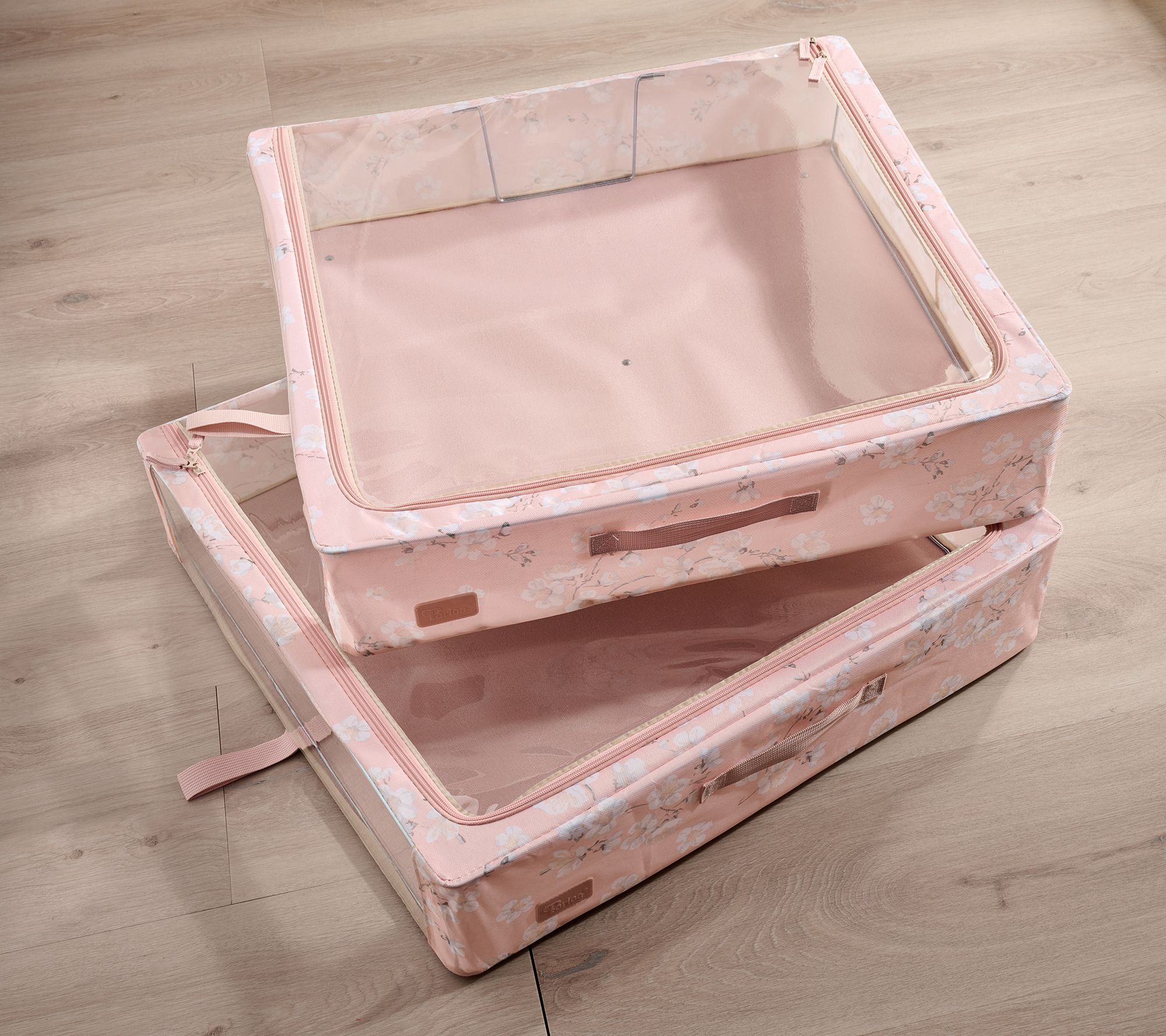 Periea Set of 2 Large Slim Storage Boxes with Gliders