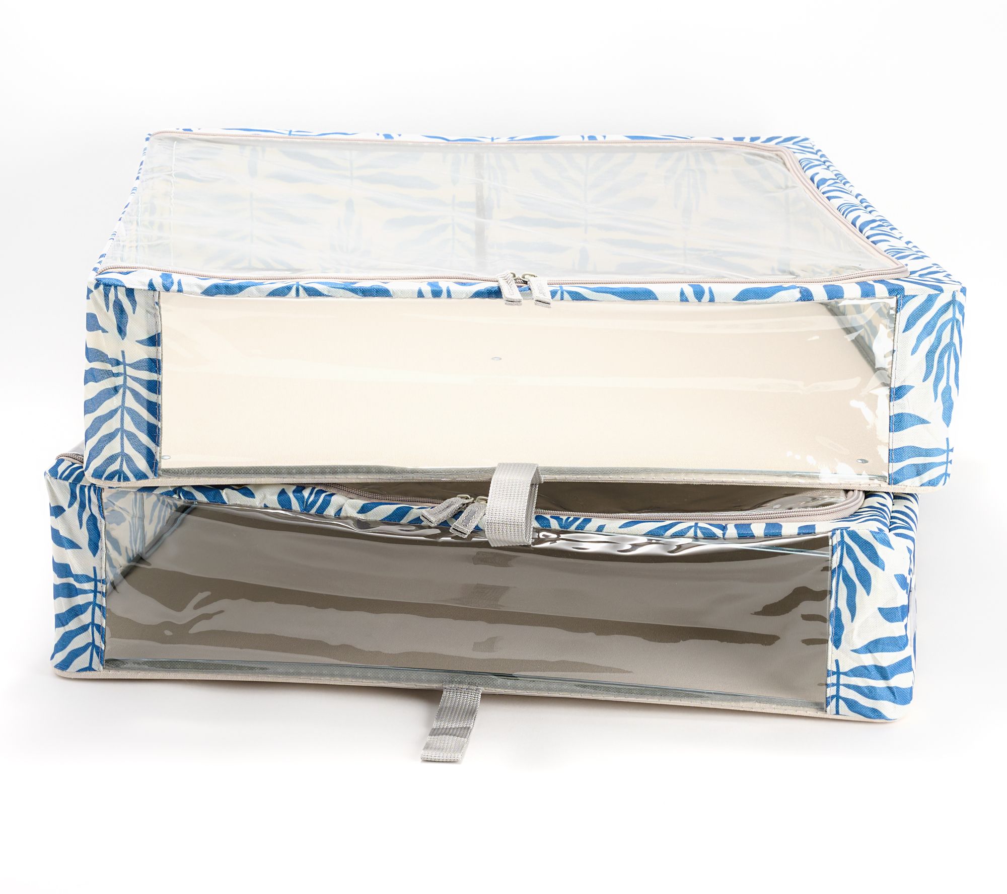 Periea Set of 2 Large Slim Storage Boxes with Gliders
