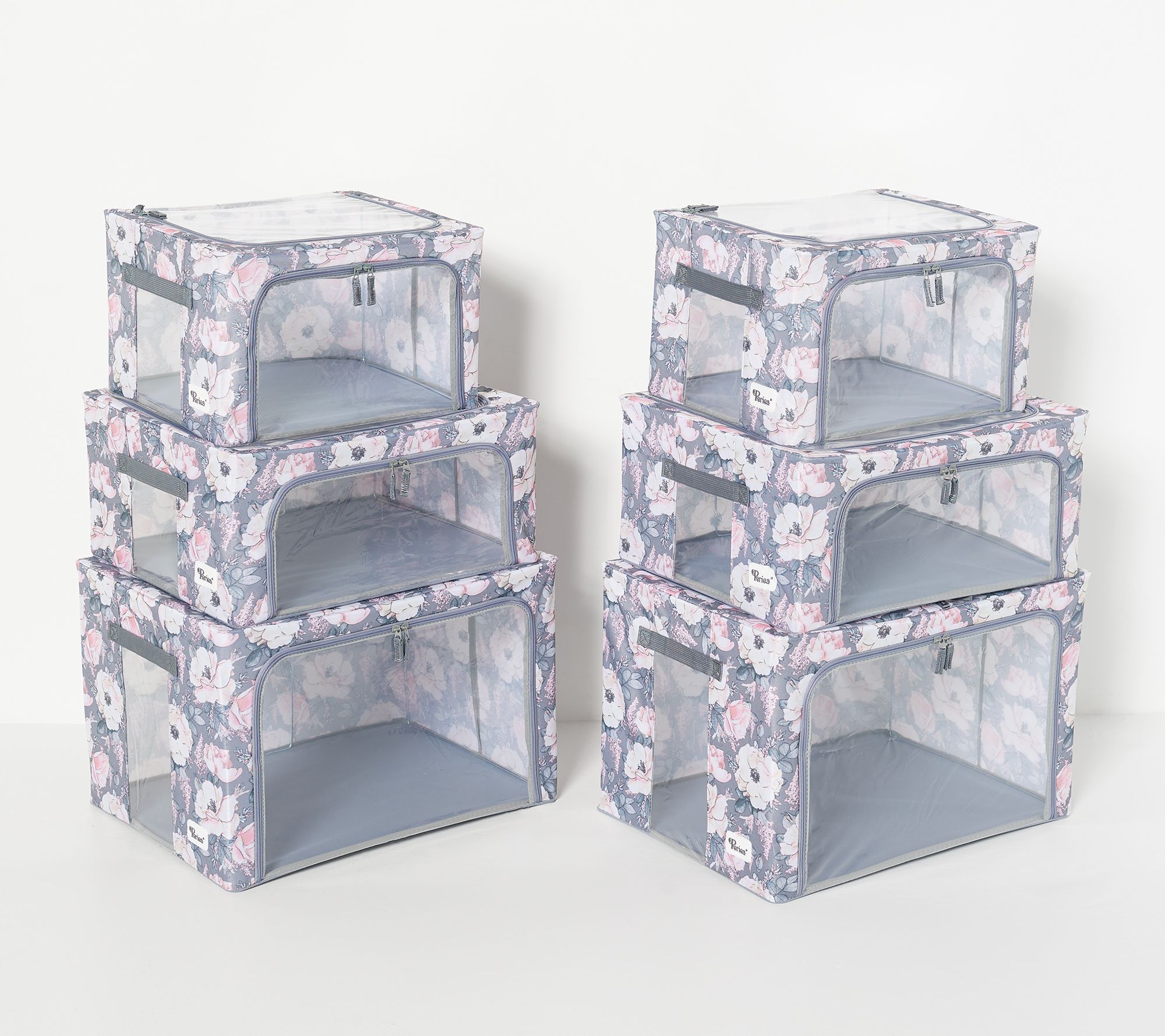 "As Is" Periea Set of 6 Collapsible Assorted Size Storage Boxes