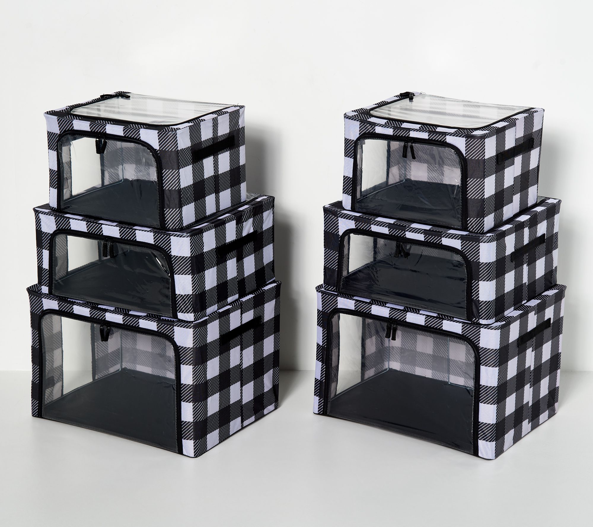 "As Is" Periea Set of 6 Collapsible Assorted Size Storage Boxes