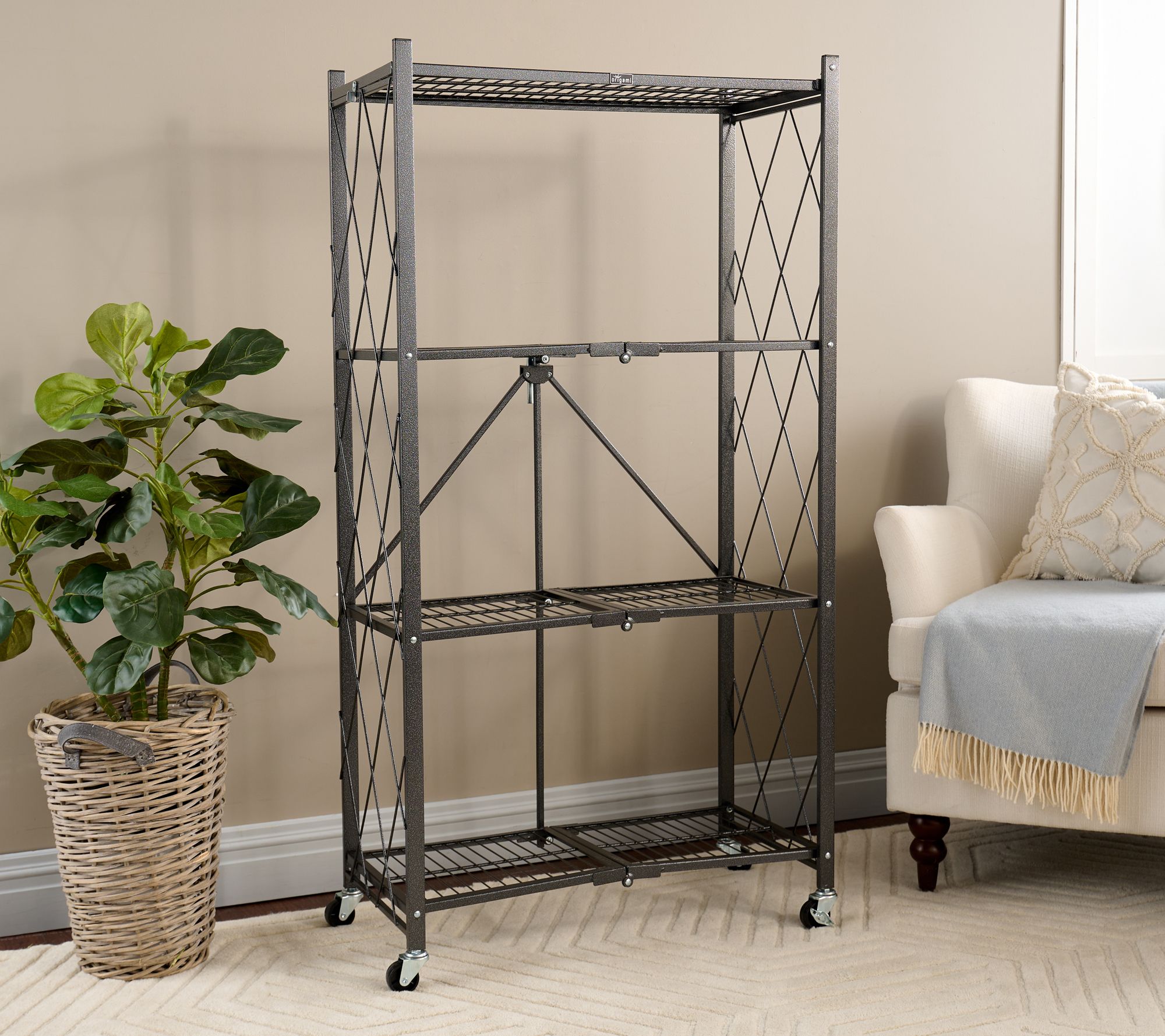 "As Is" Pop-It 4 Tier Collapsible Wire Rack