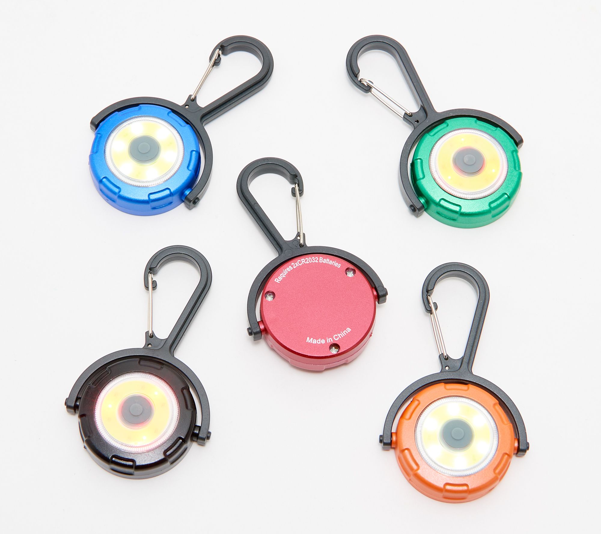 SecureBrite Set of 5 Clip Lights with Emergency Red Flasher - QVC.com