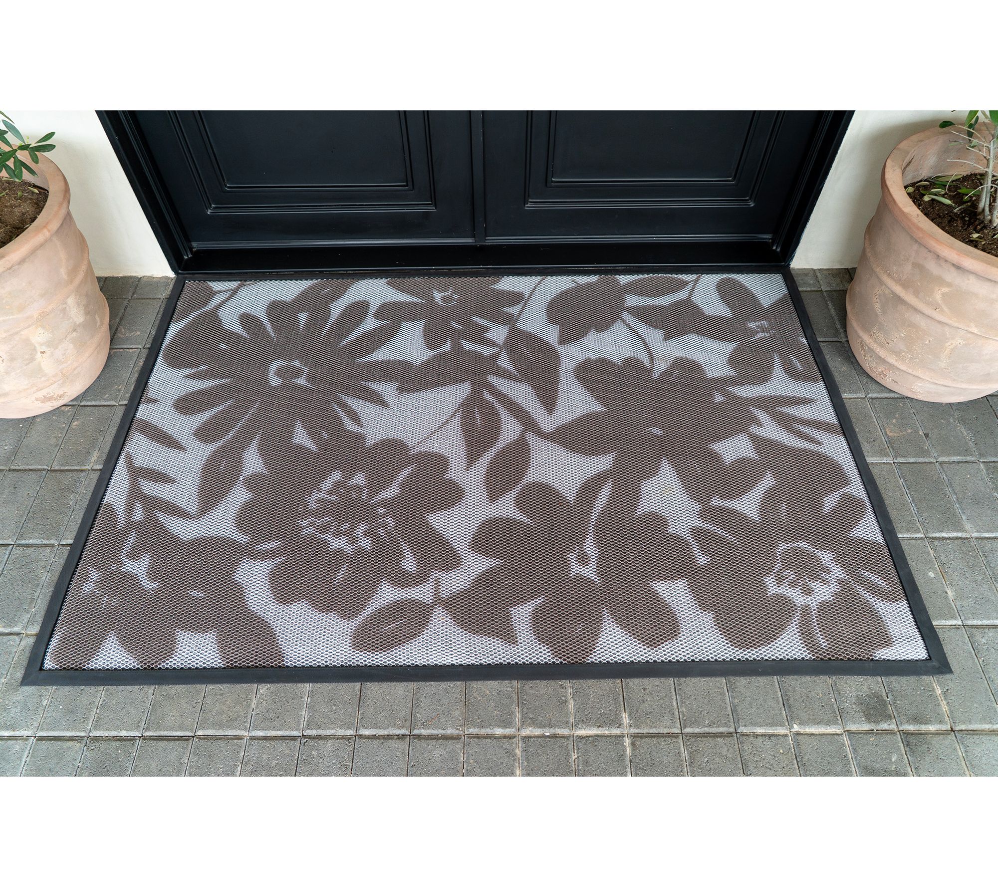 Bernini 4'x6' Aqua-Terra Indoor Outdoor Patterned Dirt Trapping Mat