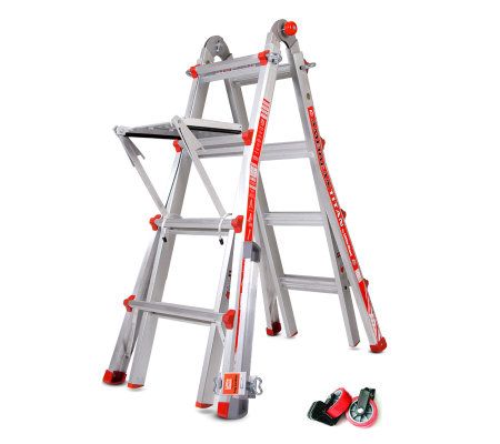 "As Is" Little Giant 24-in-1 Ladder w/ Wheels, Leg Leveler