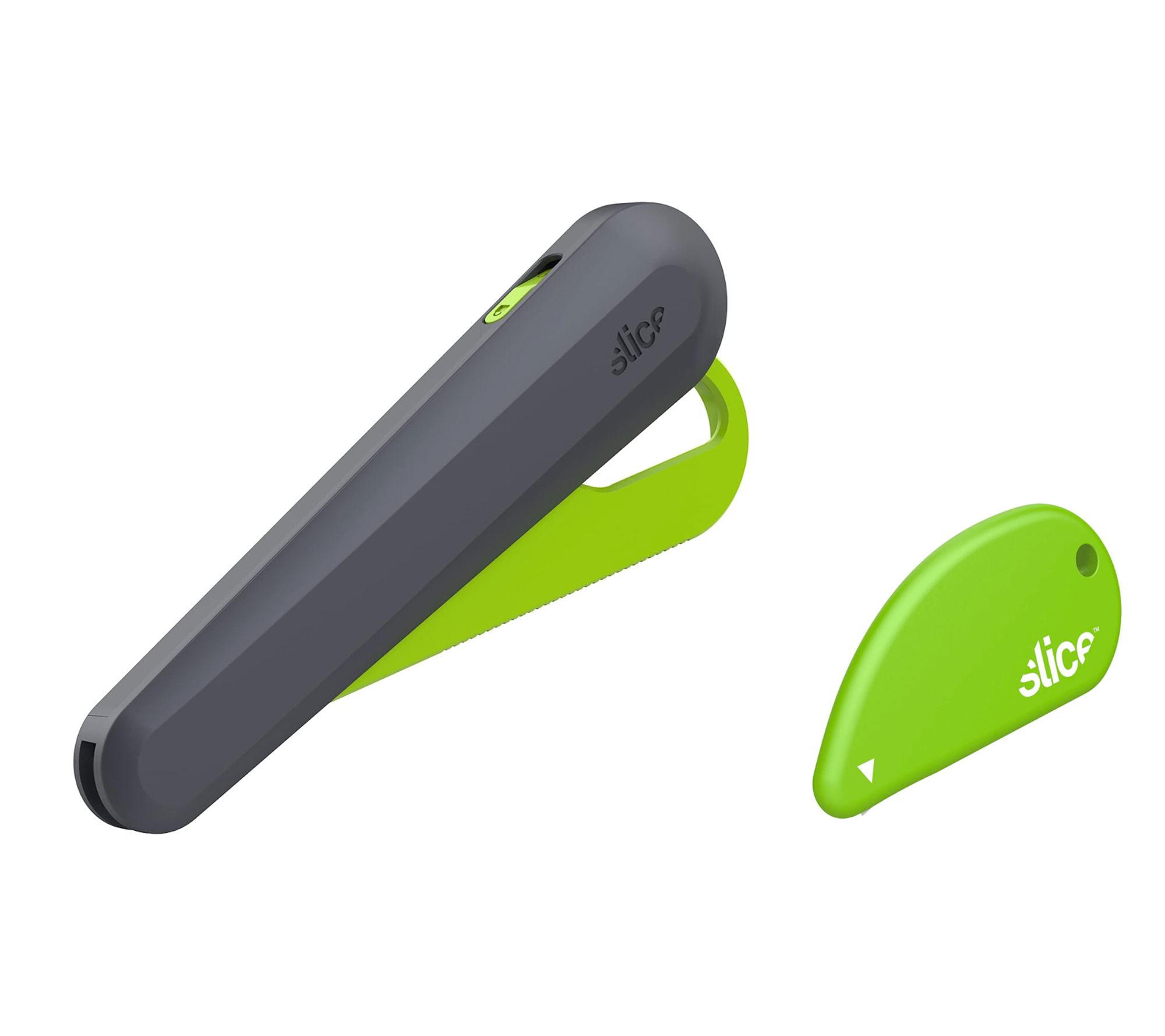 Slice Set of 2 Ceramic Squeeze Knife and Safety Cutter