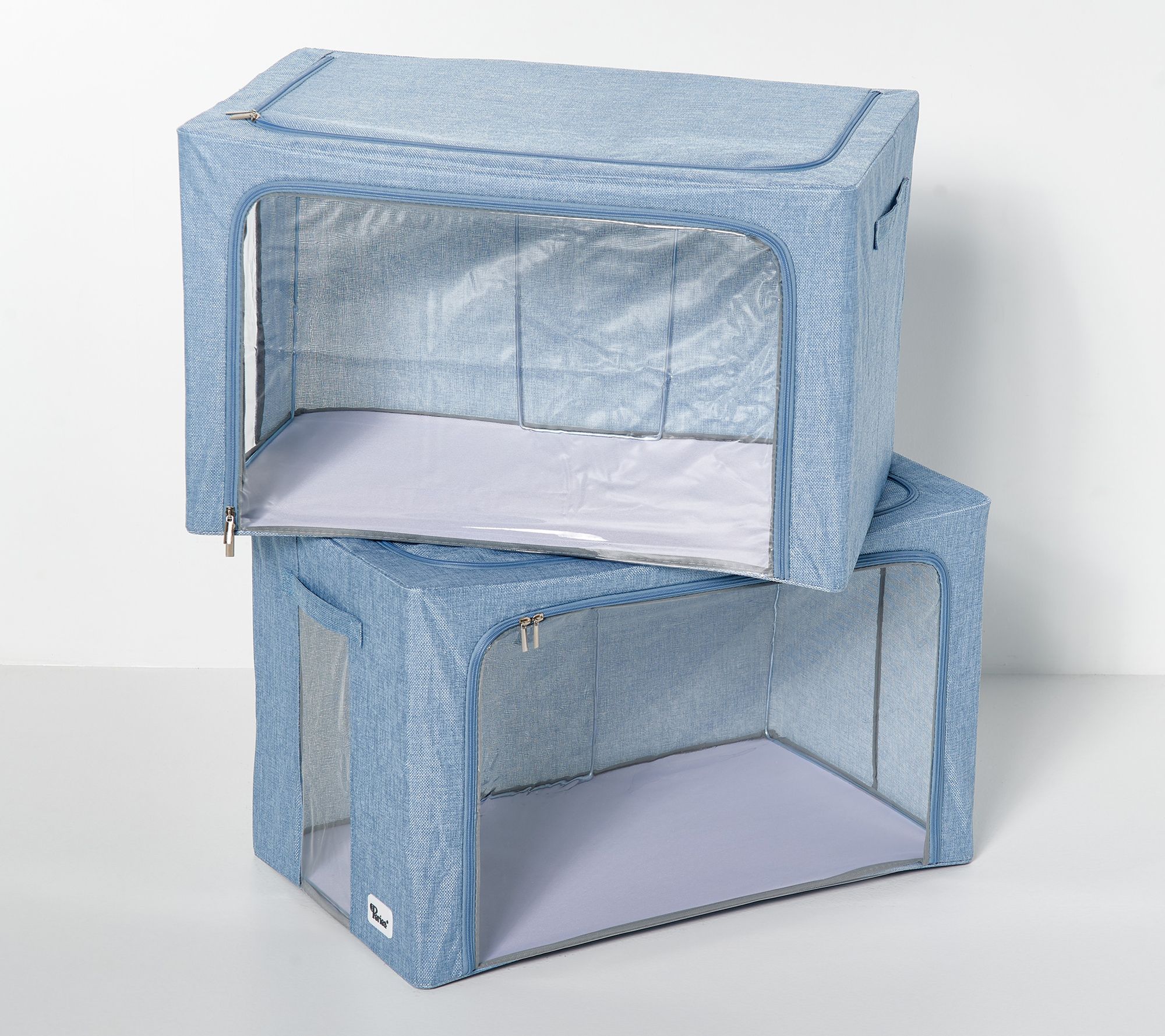 "As Is" Peria Set of 2 Jumbo Collapsible Storage Boxes