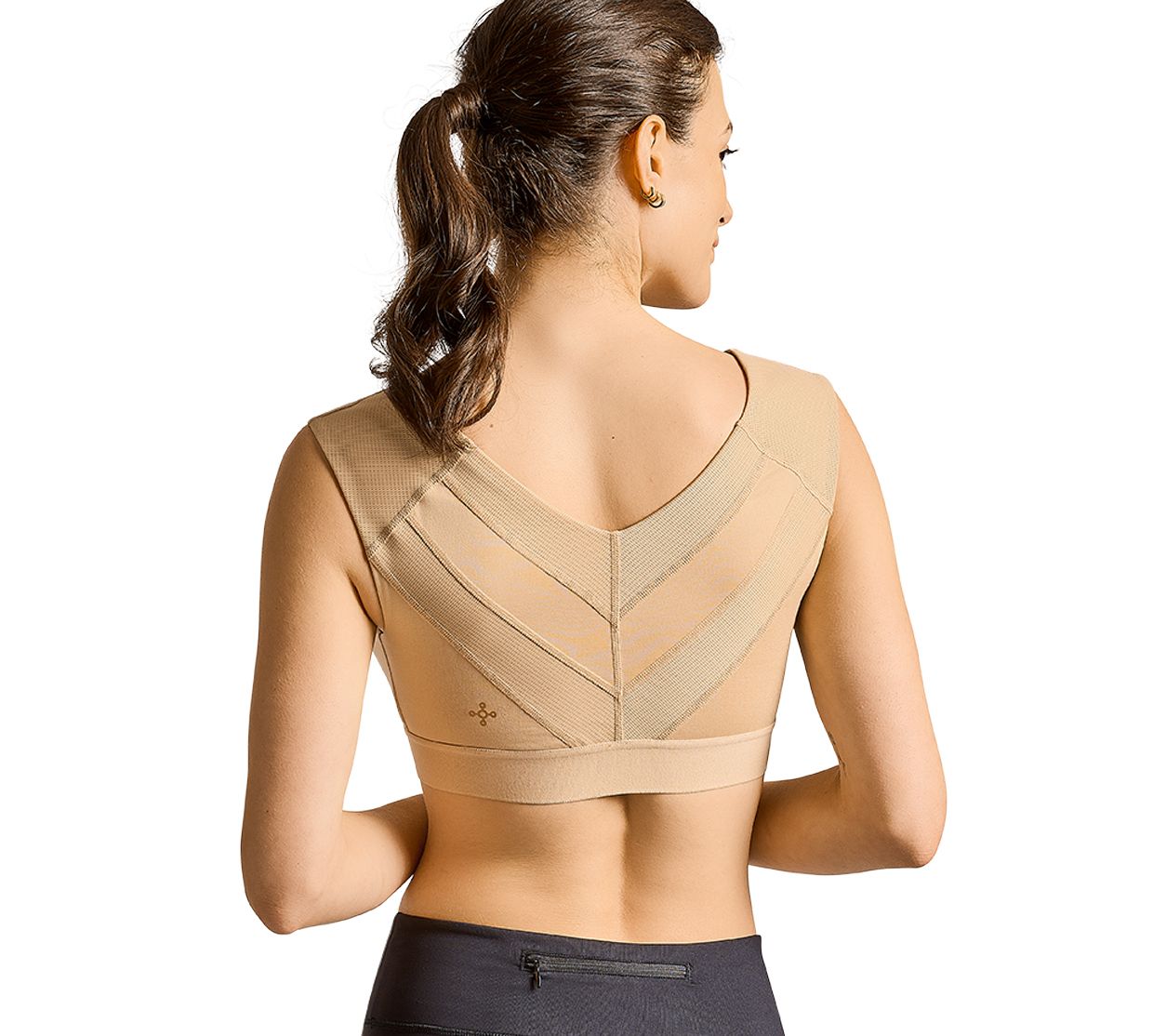 Tommie Copper Shoulder Support Bra with Front Zipper 