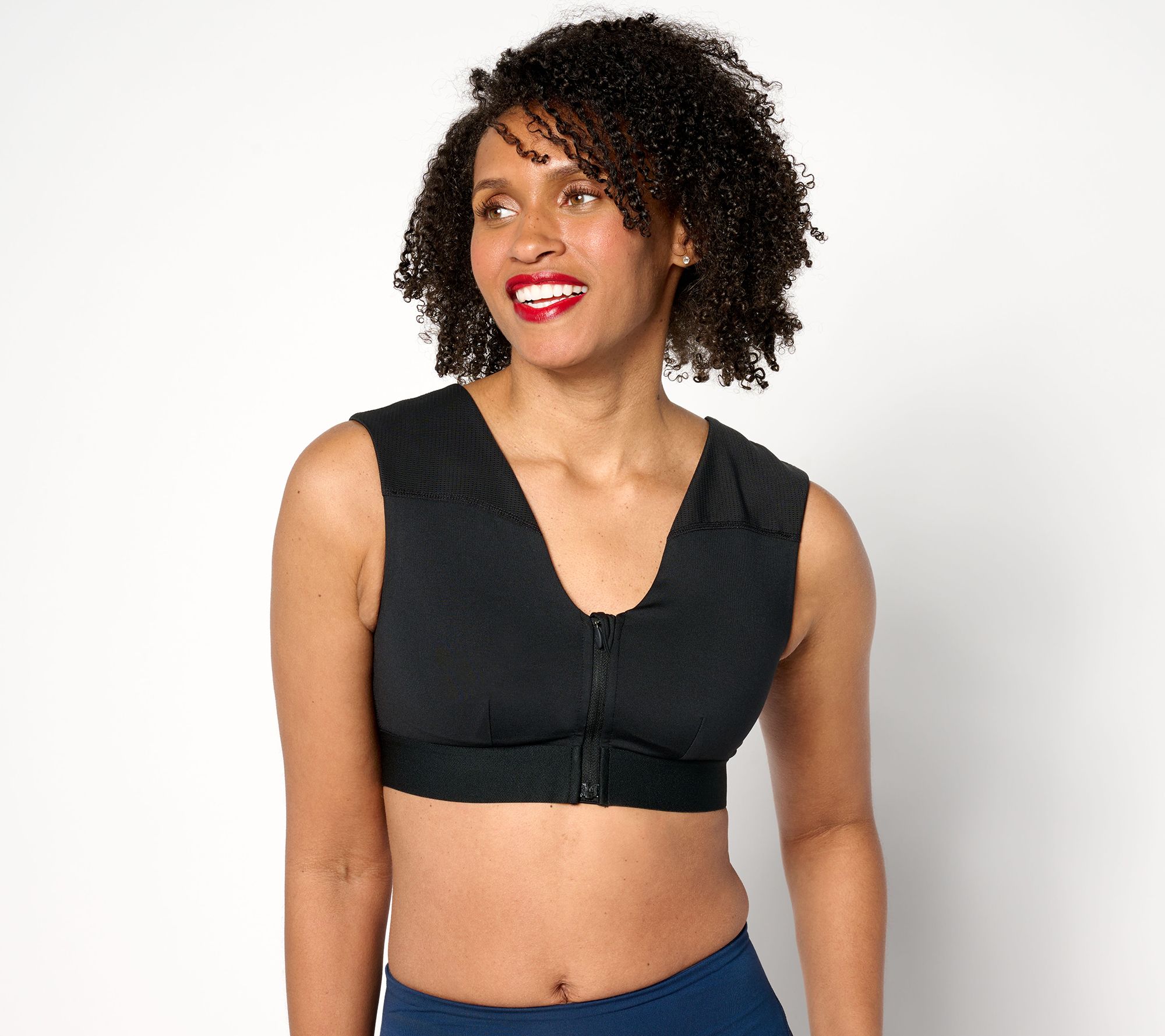 Tommie Copper Shoulder Support Bra with Front Zipper on QVC 