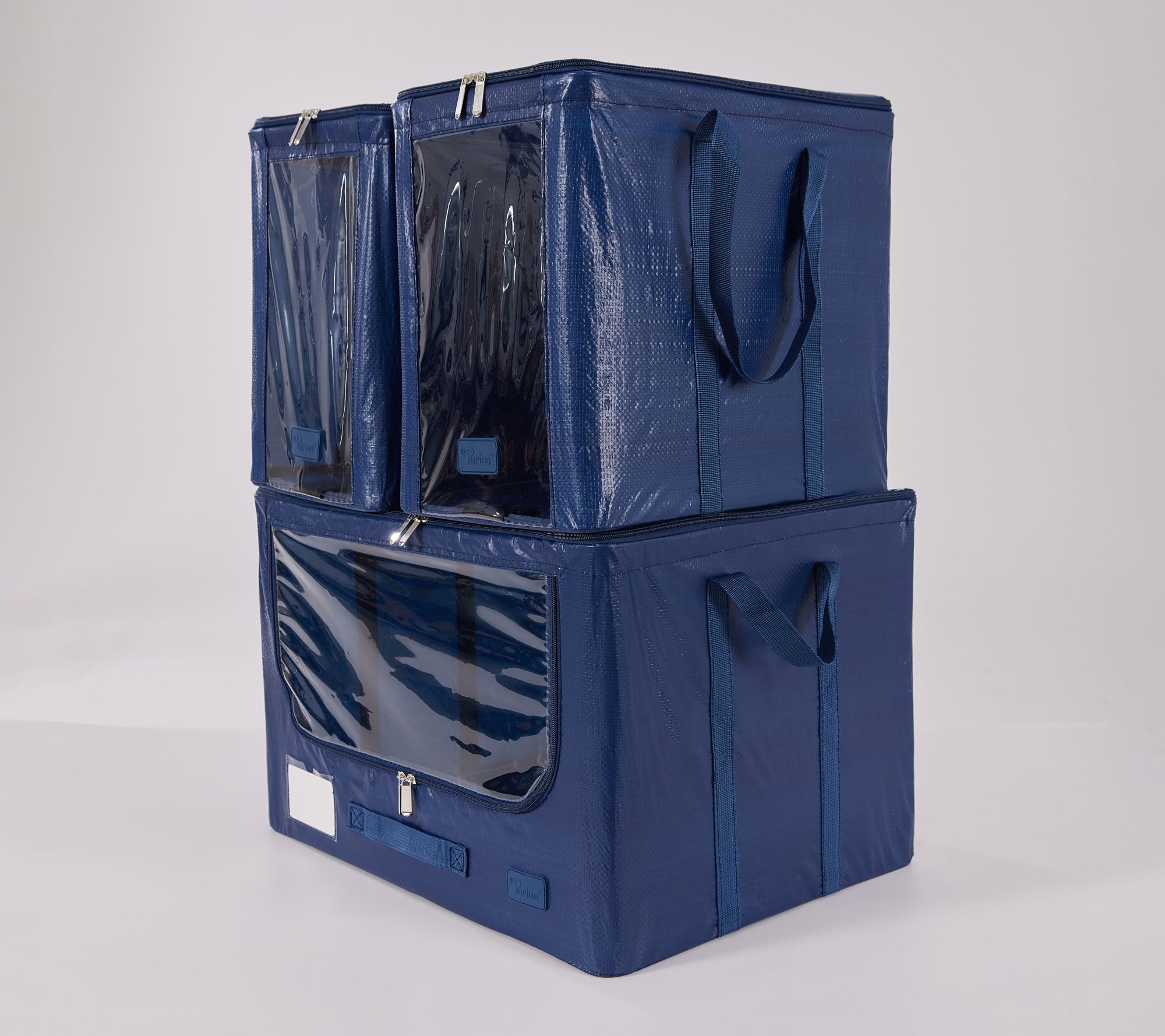 Periea 3 Piece Large Tarp Storage Boxe with Nesting Baskets