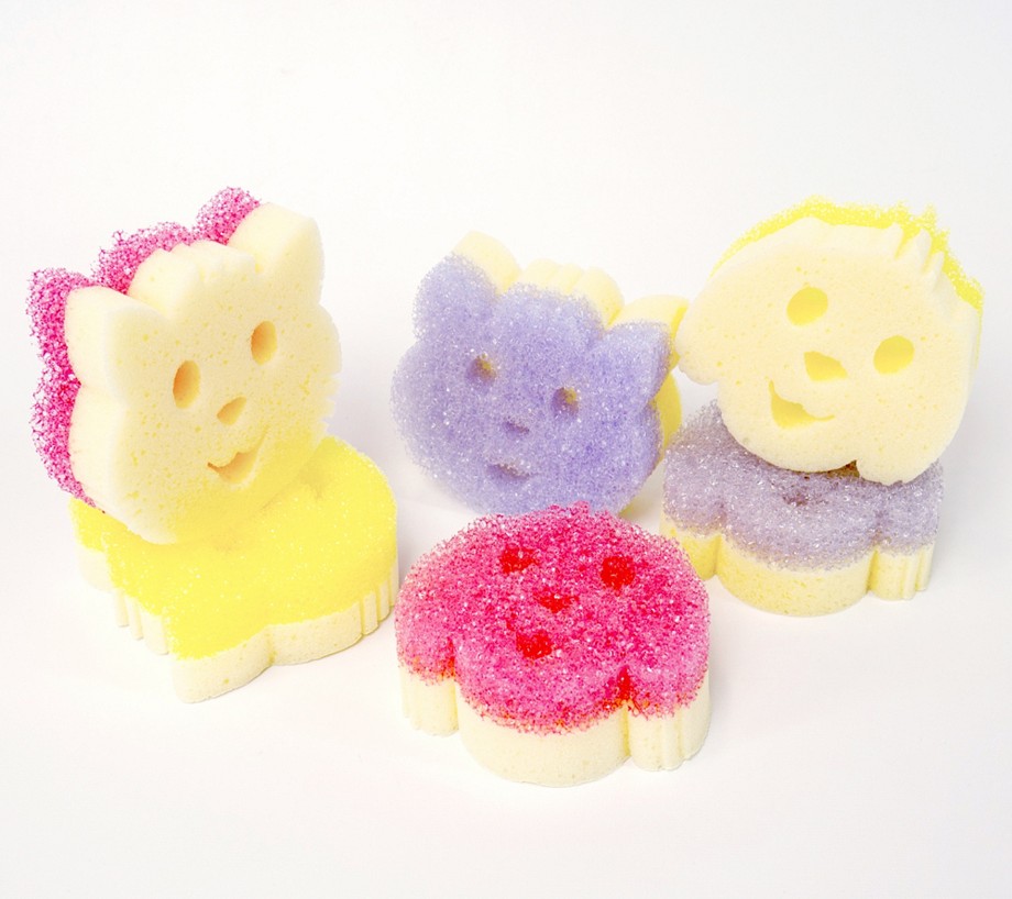 Scrub Mommy (3) Puppy and (3) Kitty 6pc Multi-Color Sponge Set