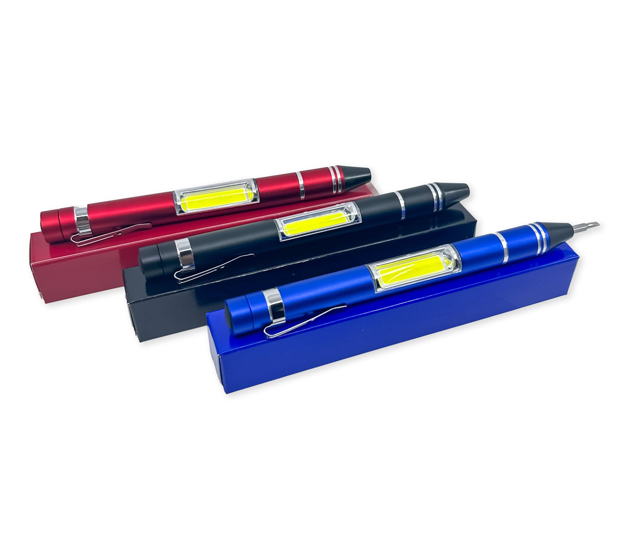  Flipo Set of (3) 50-Lumen COB Pocket Clip Multi-Tools