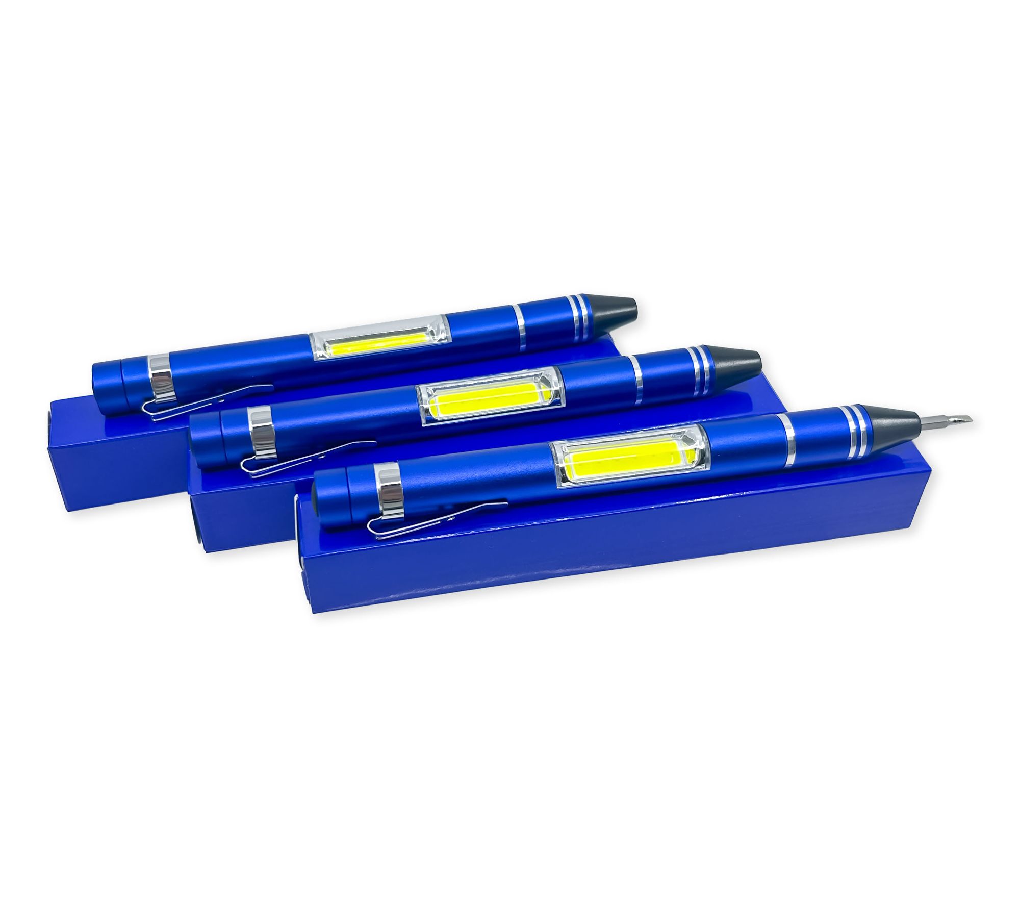 Flipo Set of (3) 50-Lumen COB Pocket Clip Multi-Tools