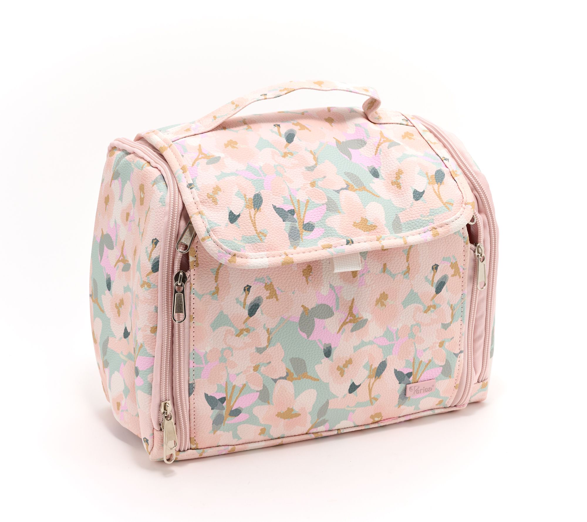 Periea Deluxe Faux Leather Hanging Cosmetic Case