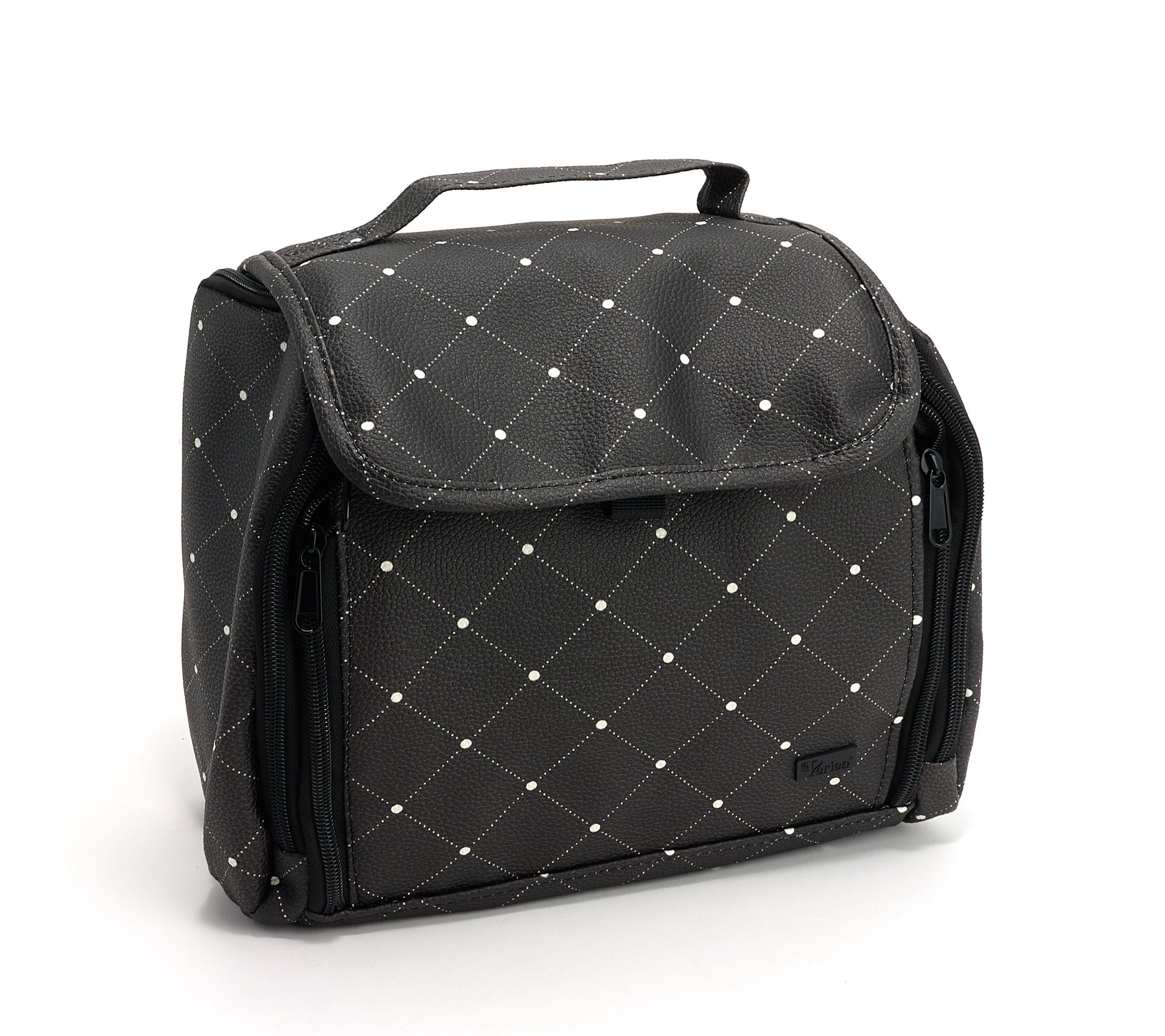 Periea Deluxe Faux Leather Hanging Cosmetic Case