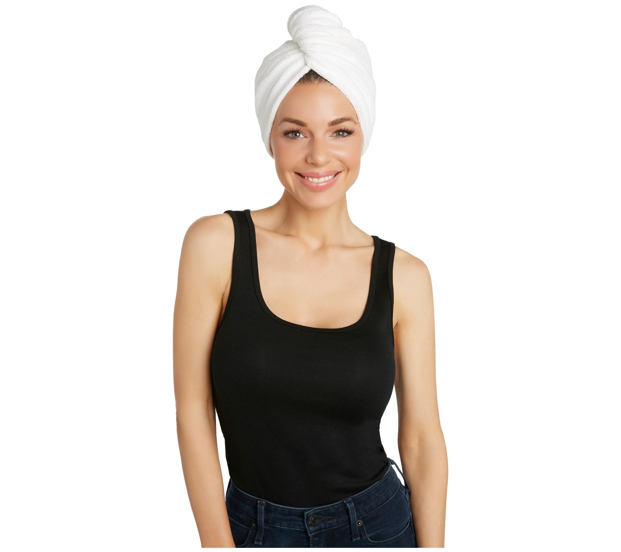 Set of 2 100 Cotton Turbie Twist Extra Long Hair Towels